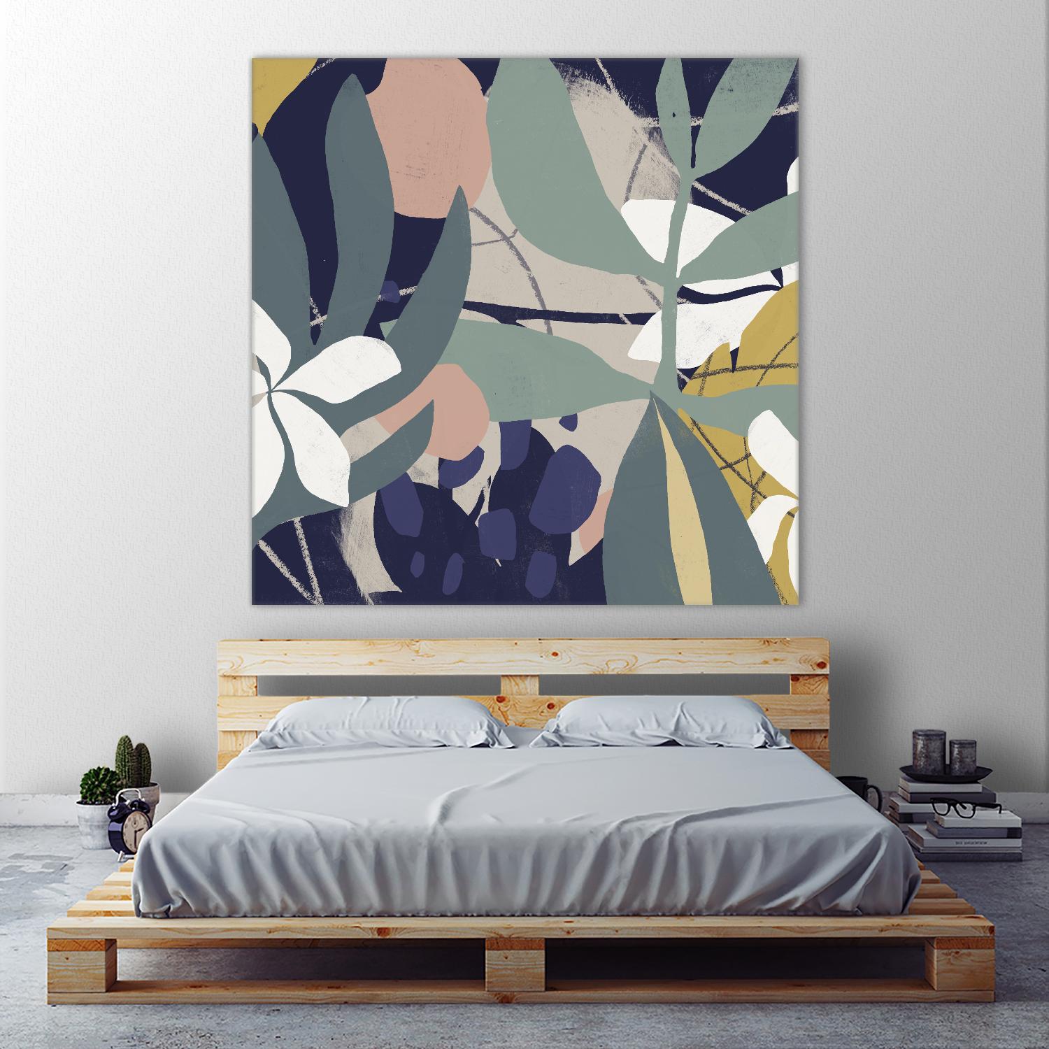 Tropical Attraction I by June Vess on GIANT ART - green coastal & tropical abstract