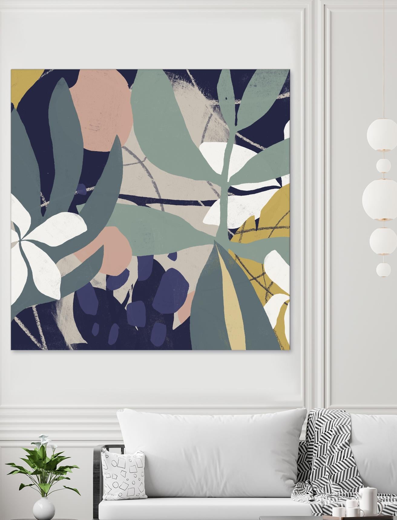 Tropical Attraction I by June Vess on GIANT ART - green coastal & tropical abstract