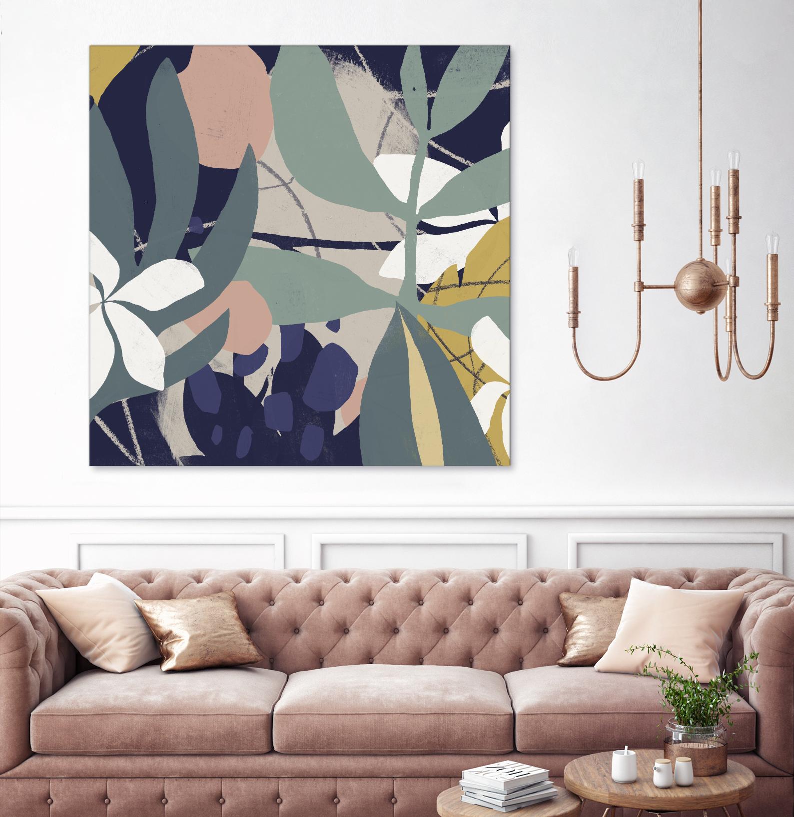 Tropical Attraction I by June Vess on GIANT ART - green coastal & tropical abstract