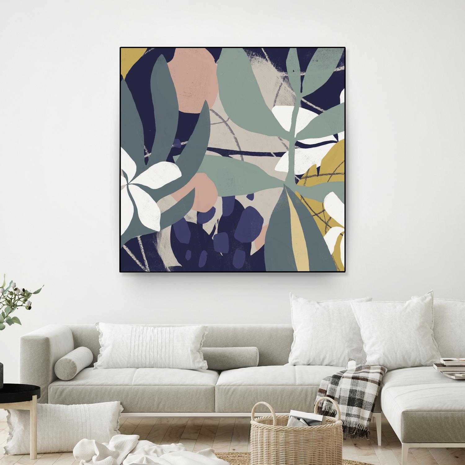 Tropical Attraction I by June Vess on GIANT ART - green coastal & tropical abstract