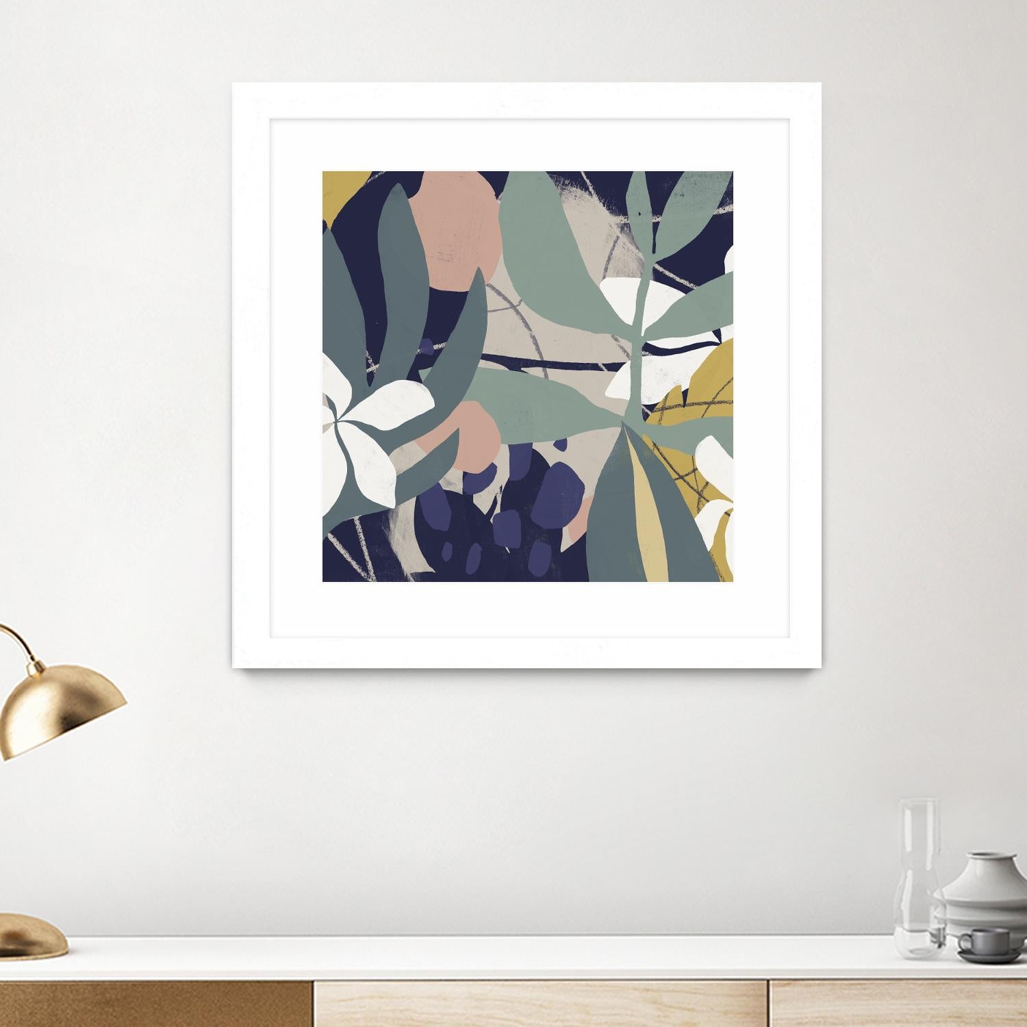 Tropical Attraction I by June Vess on GIANT ART - green coastal & tropical abstract