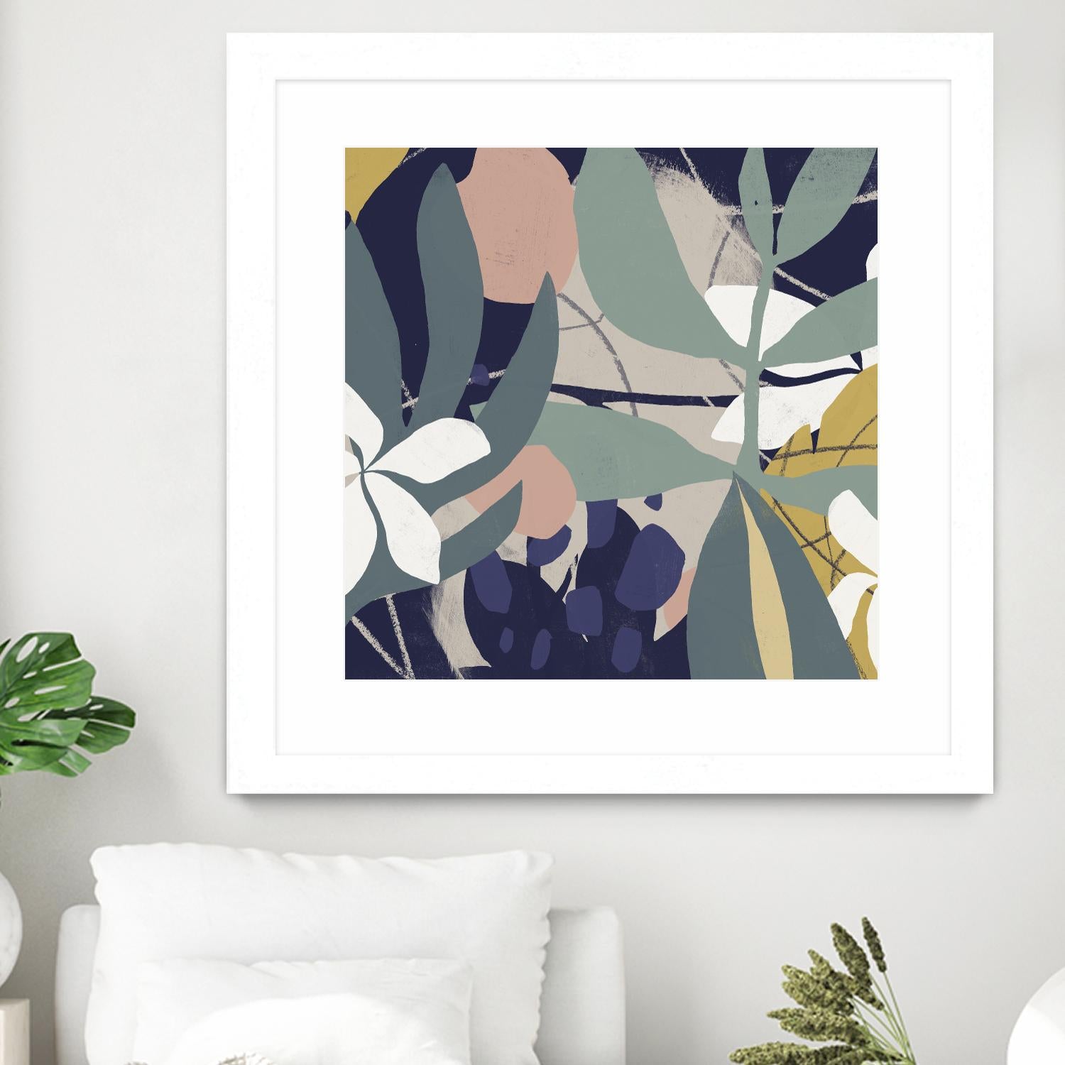 Tropical Attraction I by June Vess on GIANT ART - green coastal & tropical abstract