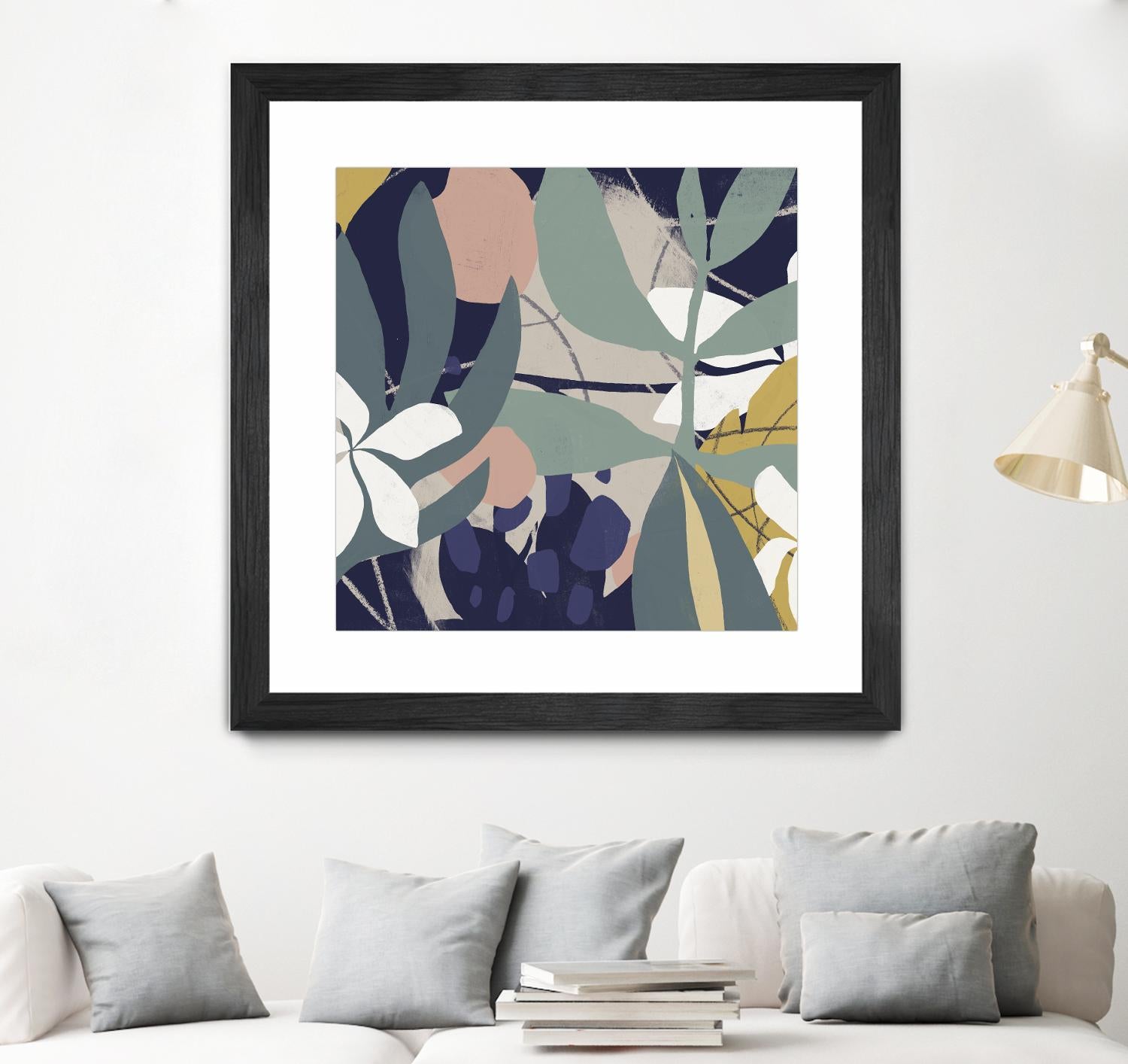 Tropical Attraction I by June Vess on GIANT ART - green coastal & tropical abstract