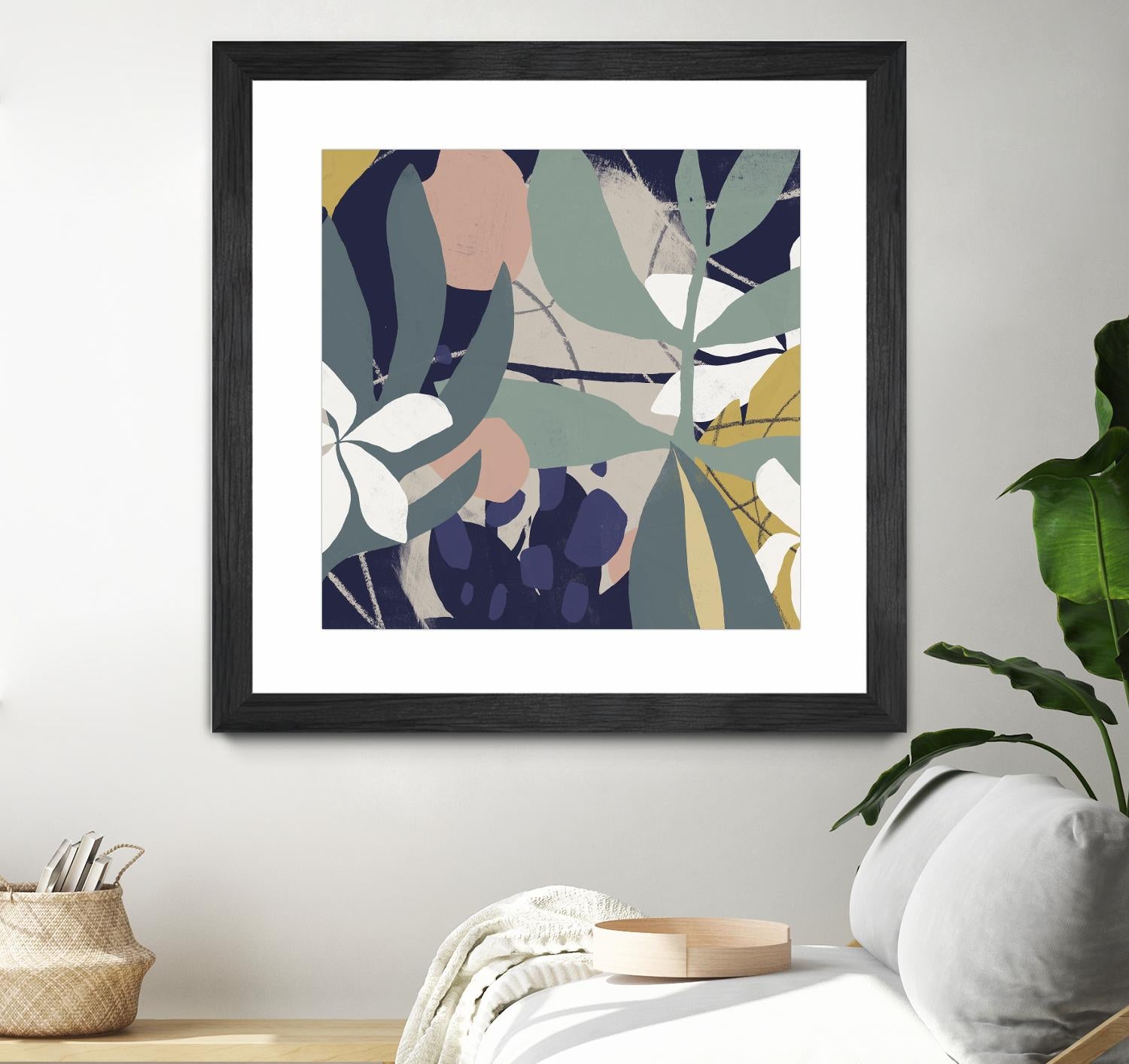 Tropical Attraction I by June Vess on GIANT ART - green coastal & tropical abstract