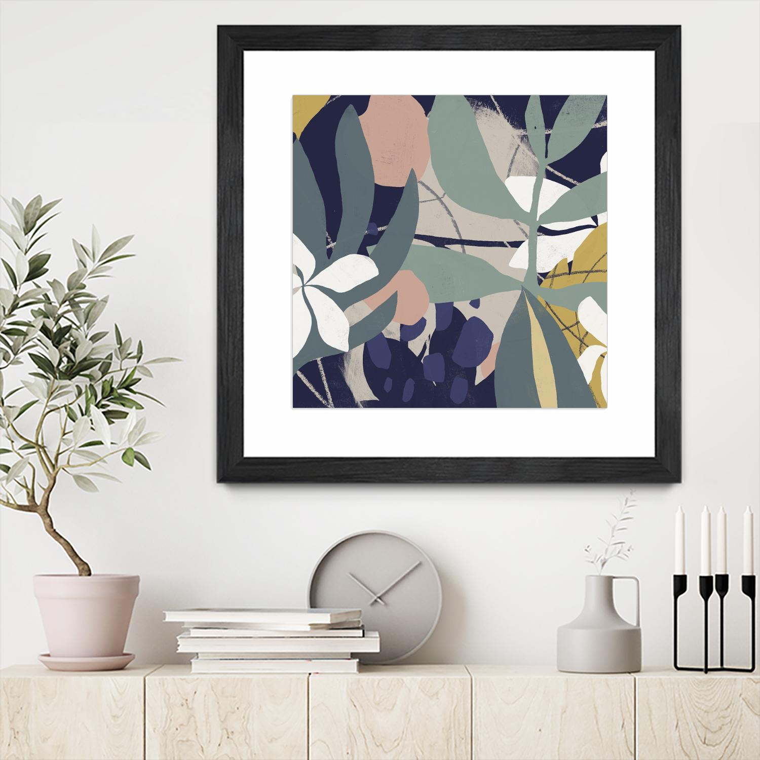 Tropical Attraction I by June Vess on GIANT ART - green coastal & tropical abstract