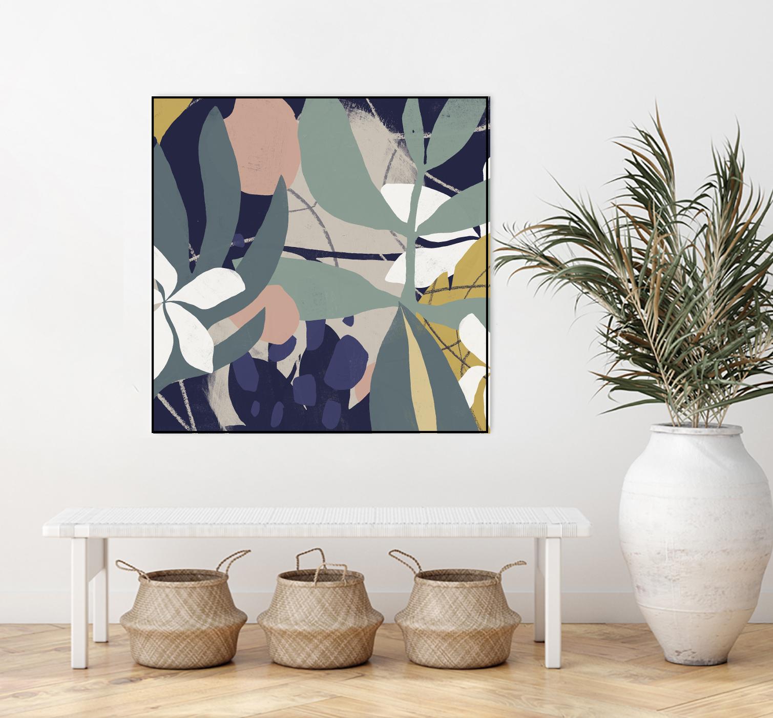 Tropical Attraction I by June Vess on GIANT ART - green coastal & tropical abstract