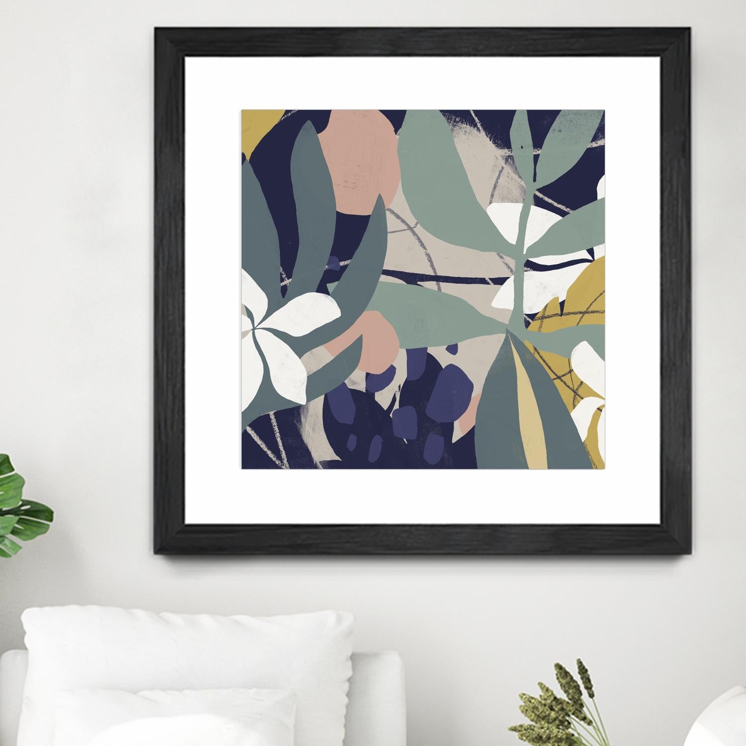 Tropical Attraction I by June Vess on GIANT ART - green coastal & tropical abstract