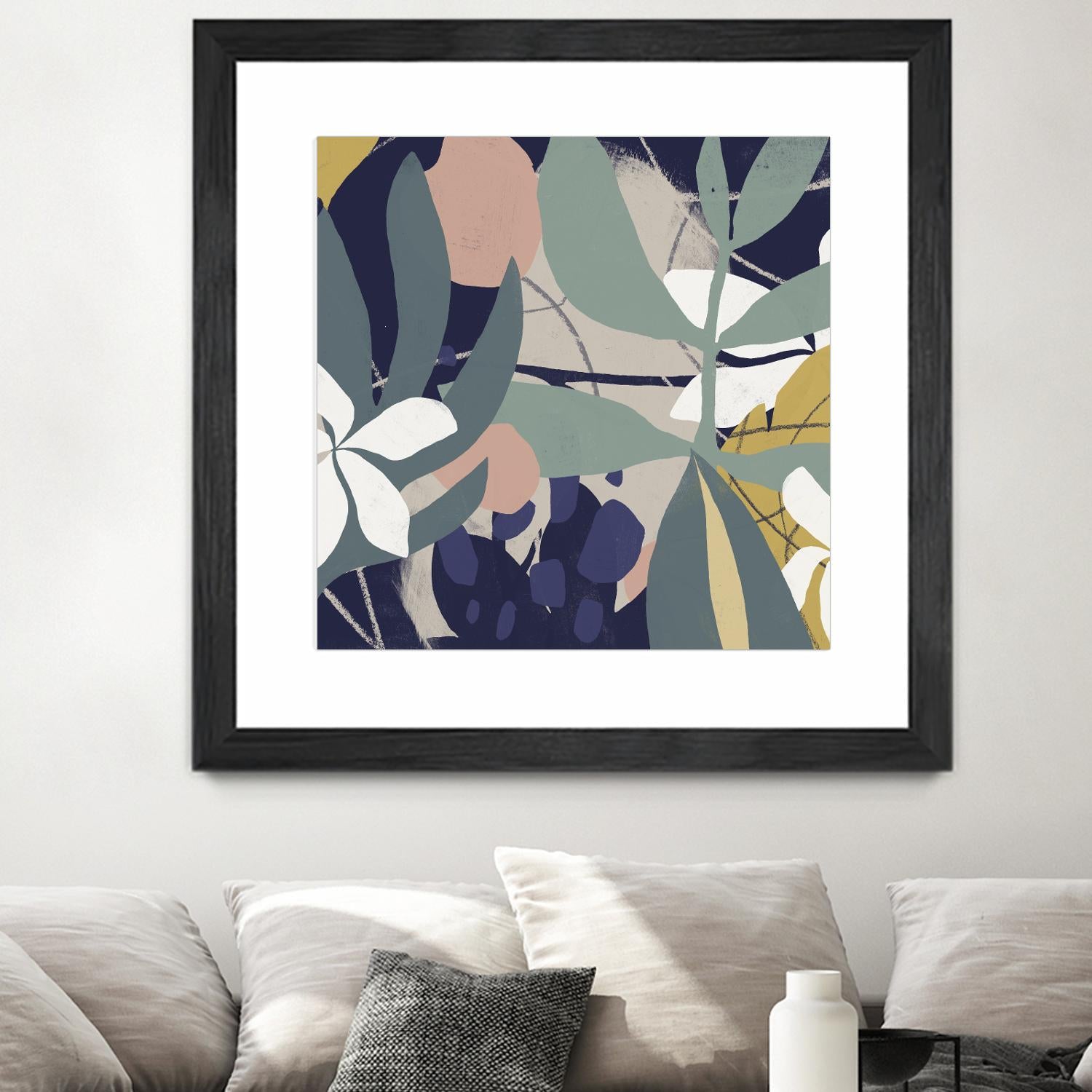 Tropical Attraction I by June Vess on GIANT ART - green coastal & tropical abstract