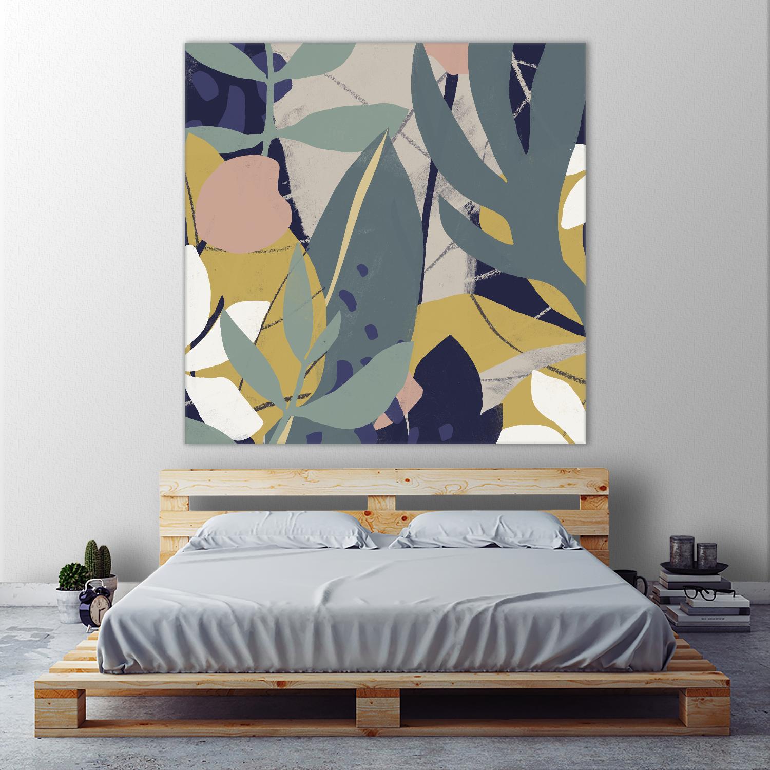 Tropical Attraction II by June Vess on GIANT ART - green coastal & tropical abstract