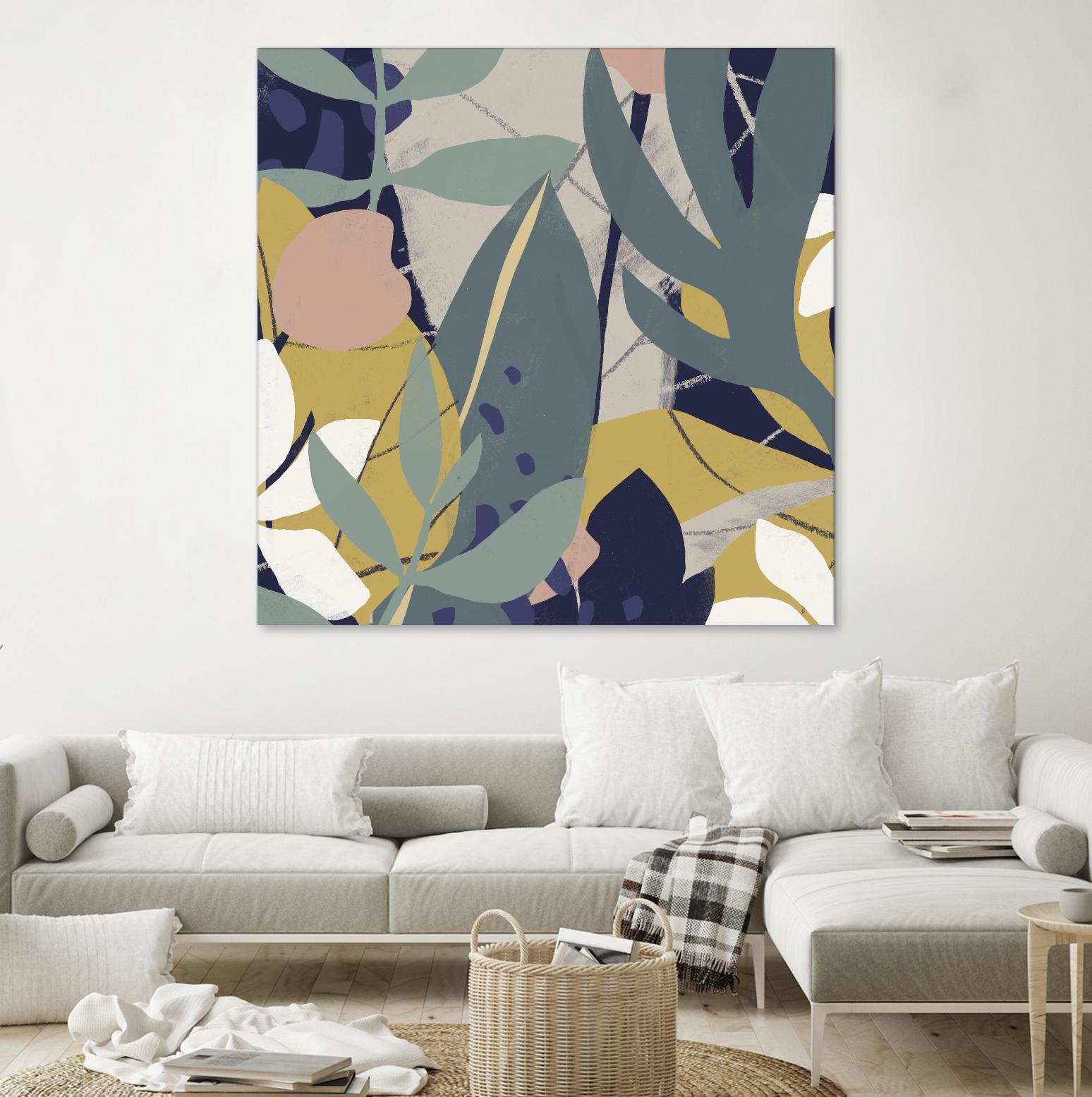 Tropical Attraction II by June Vess on GIANT ART - green coastal & tropical abstract