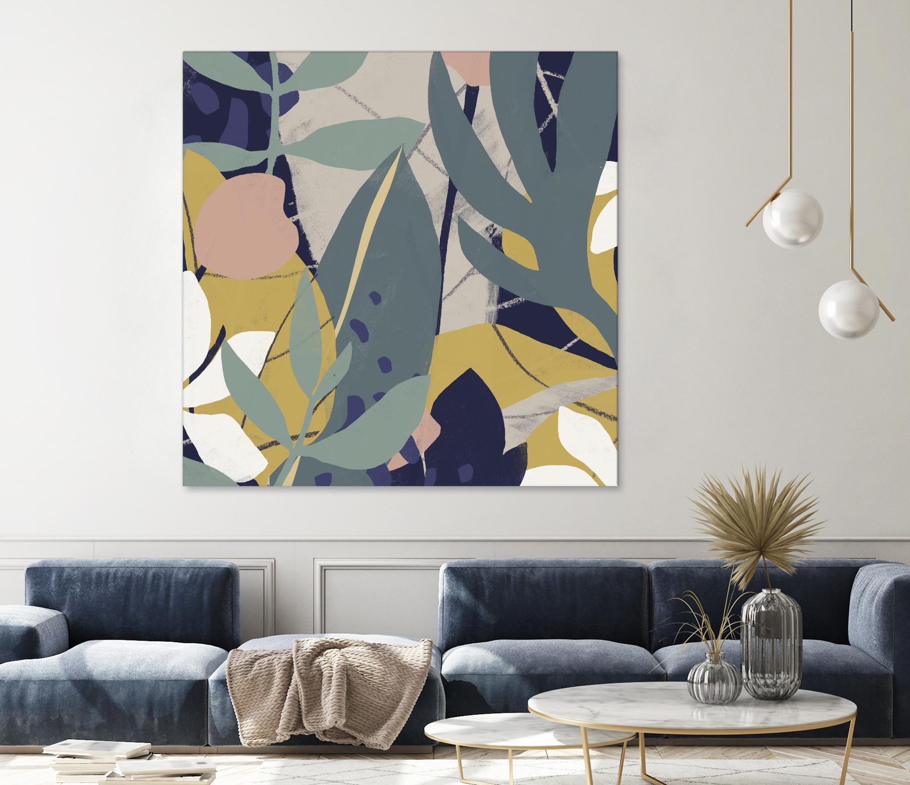 Tropical Attraction II by June Vess on GIANT ART - green coastal & tropical abstract