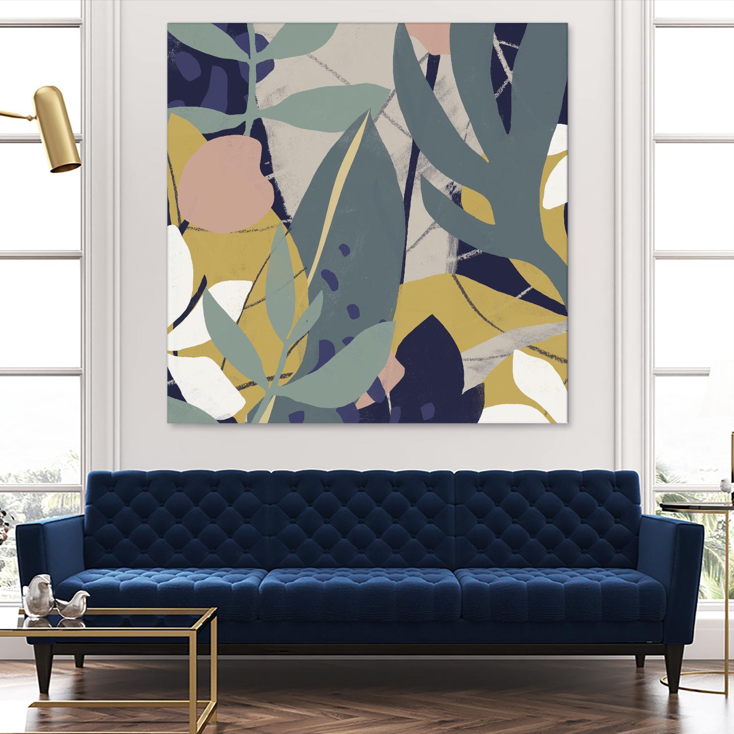 Tropical Attraction II by June Vess on GIANT ART - green coastal & tropical abstract