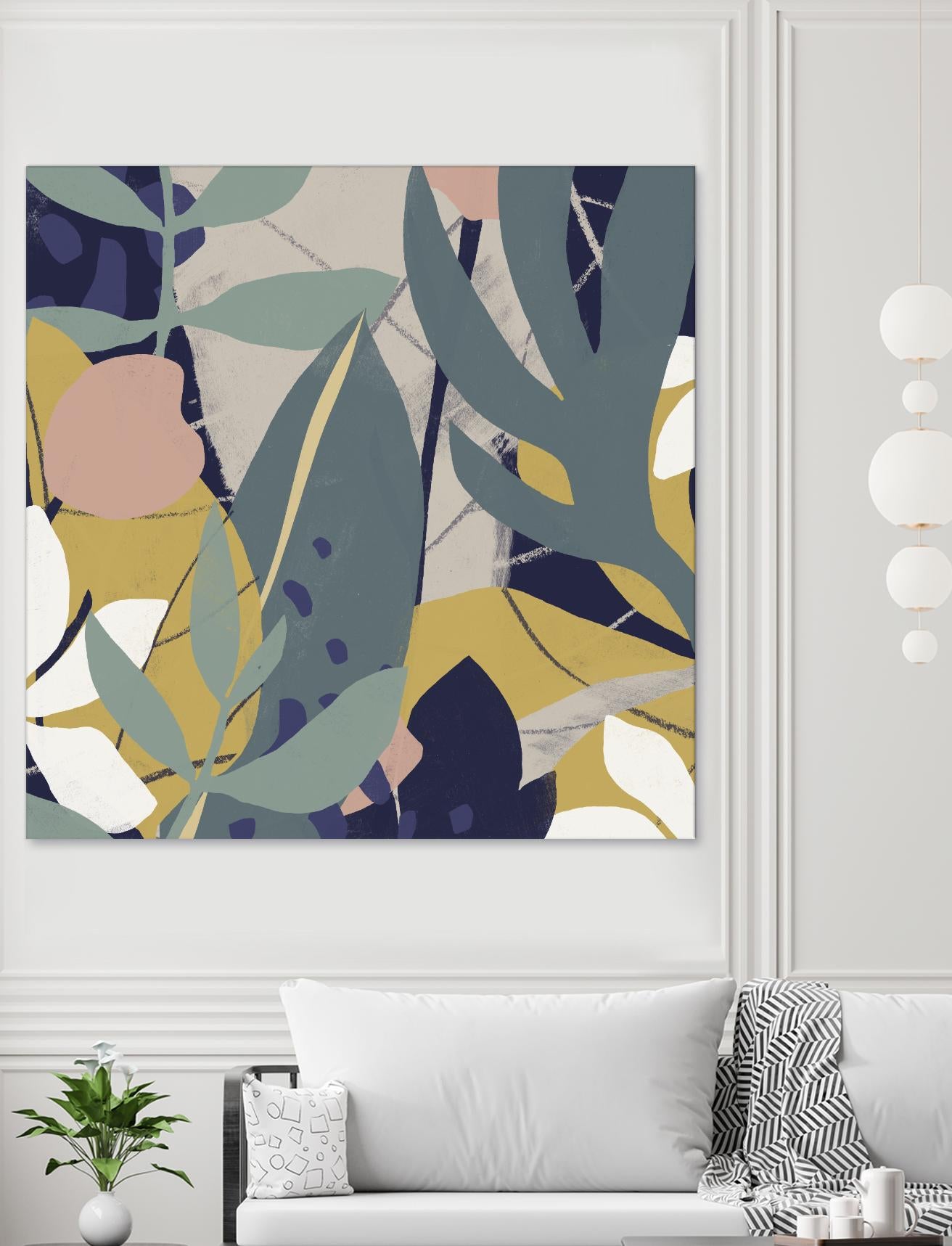 Tropical Attraction II by June Vess on GIANT ART - green coastal & tropical abstract