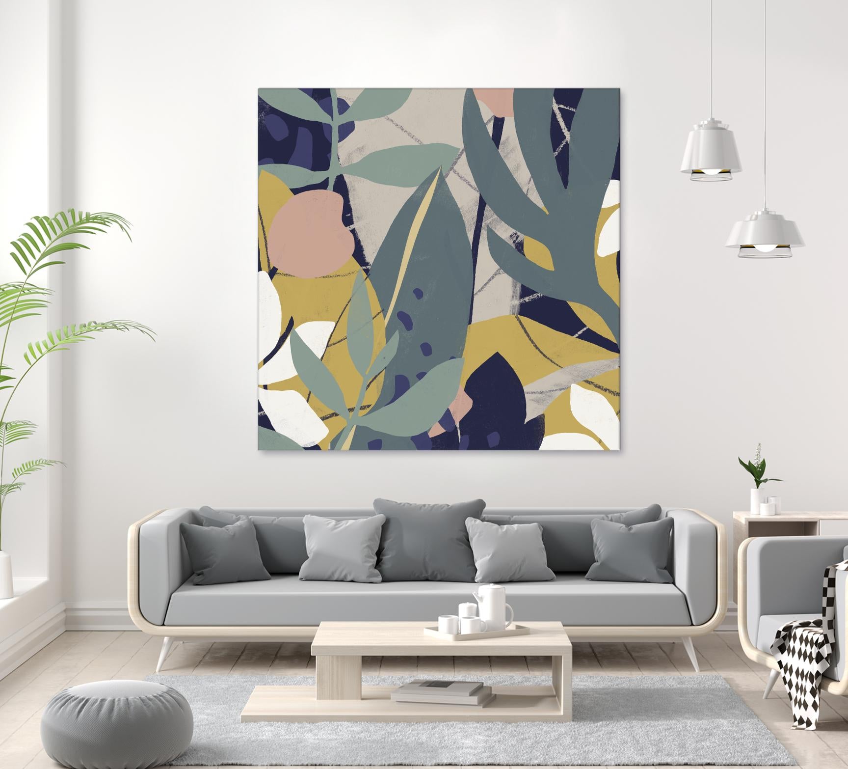 Tropical Attraction II by June Vess on GIANT ART - green coastal & tropical abstract