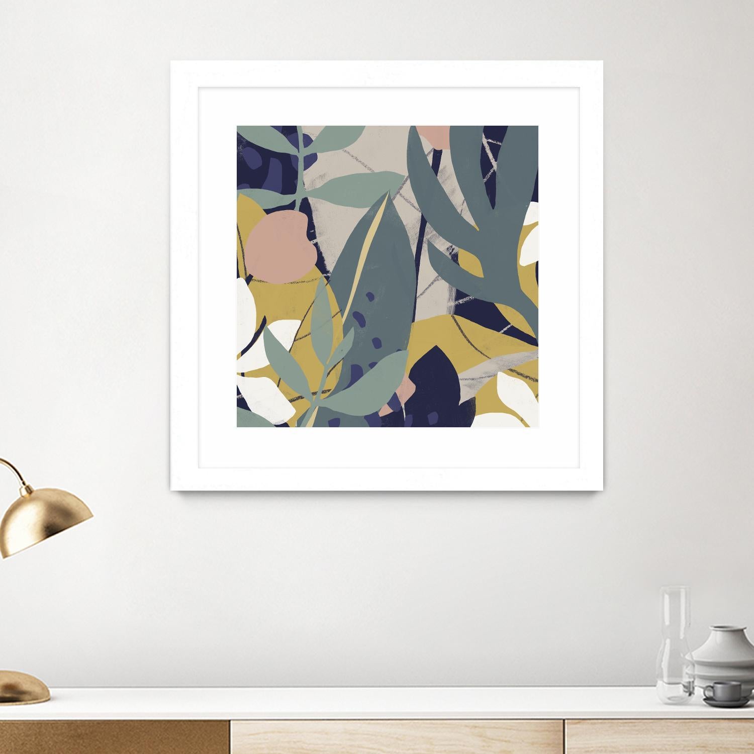 Tropical Attraction II by June Vess on GIANT ART - green coastal & tropical abstract