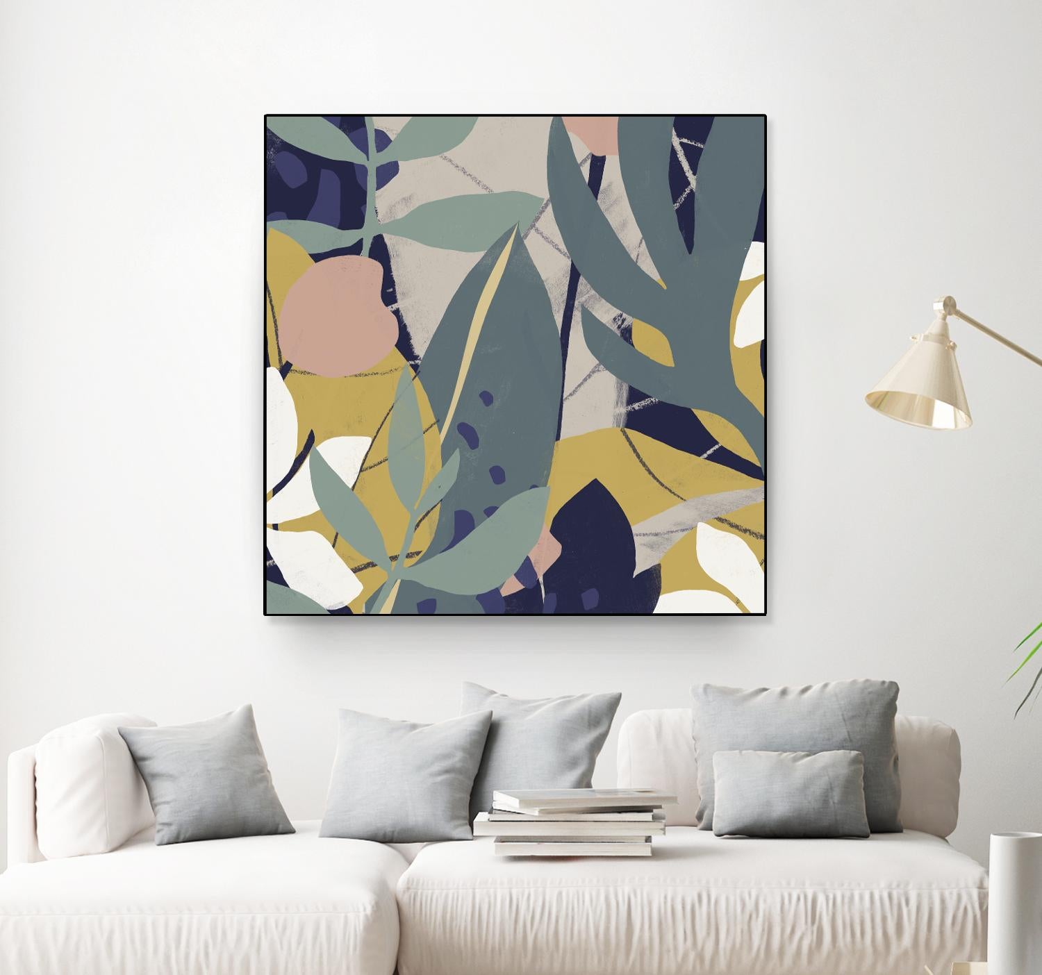 Tropical Attraction II by June Vess on GIANT ART - green coastal & tropical abstract