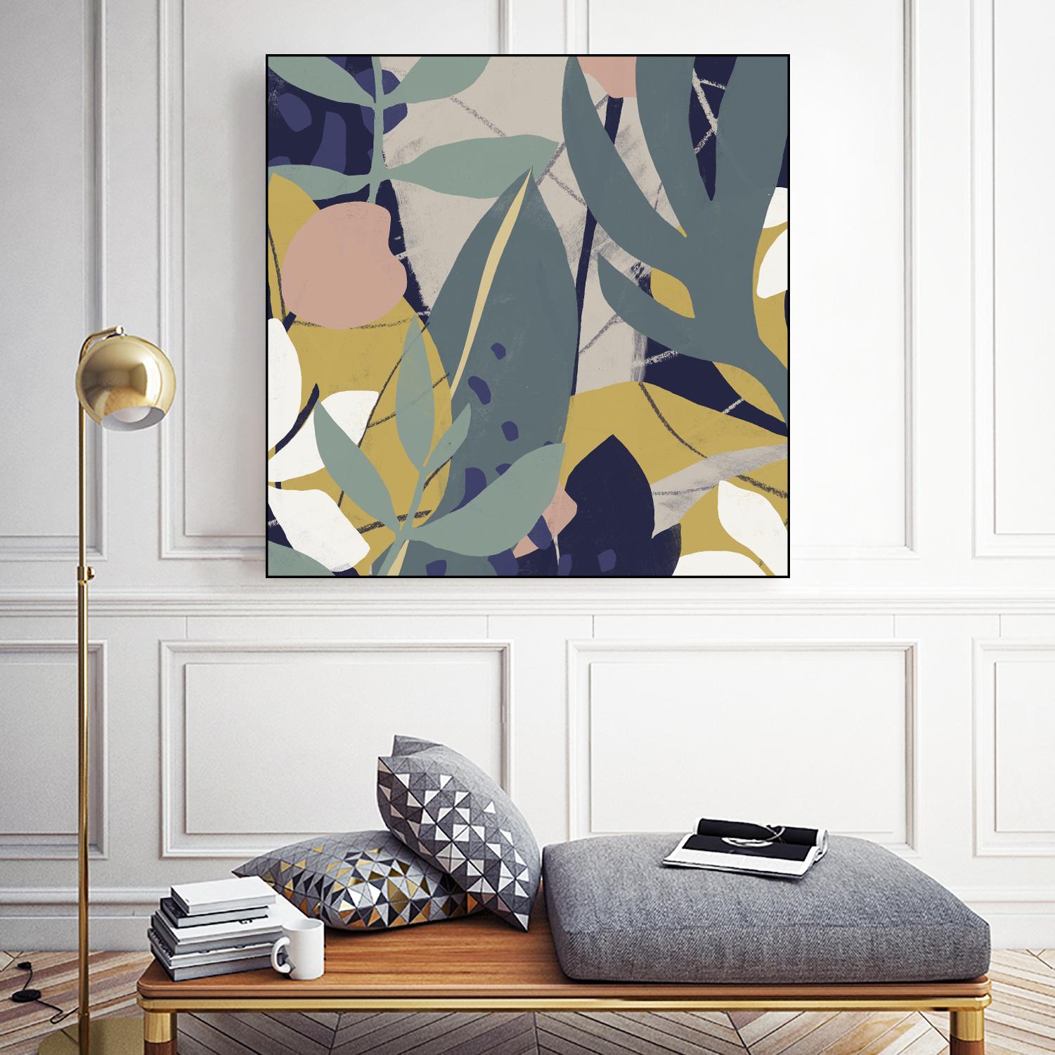 Tropical Attraction II by June Vess on GIANT ART - green coastal & tropical abstract