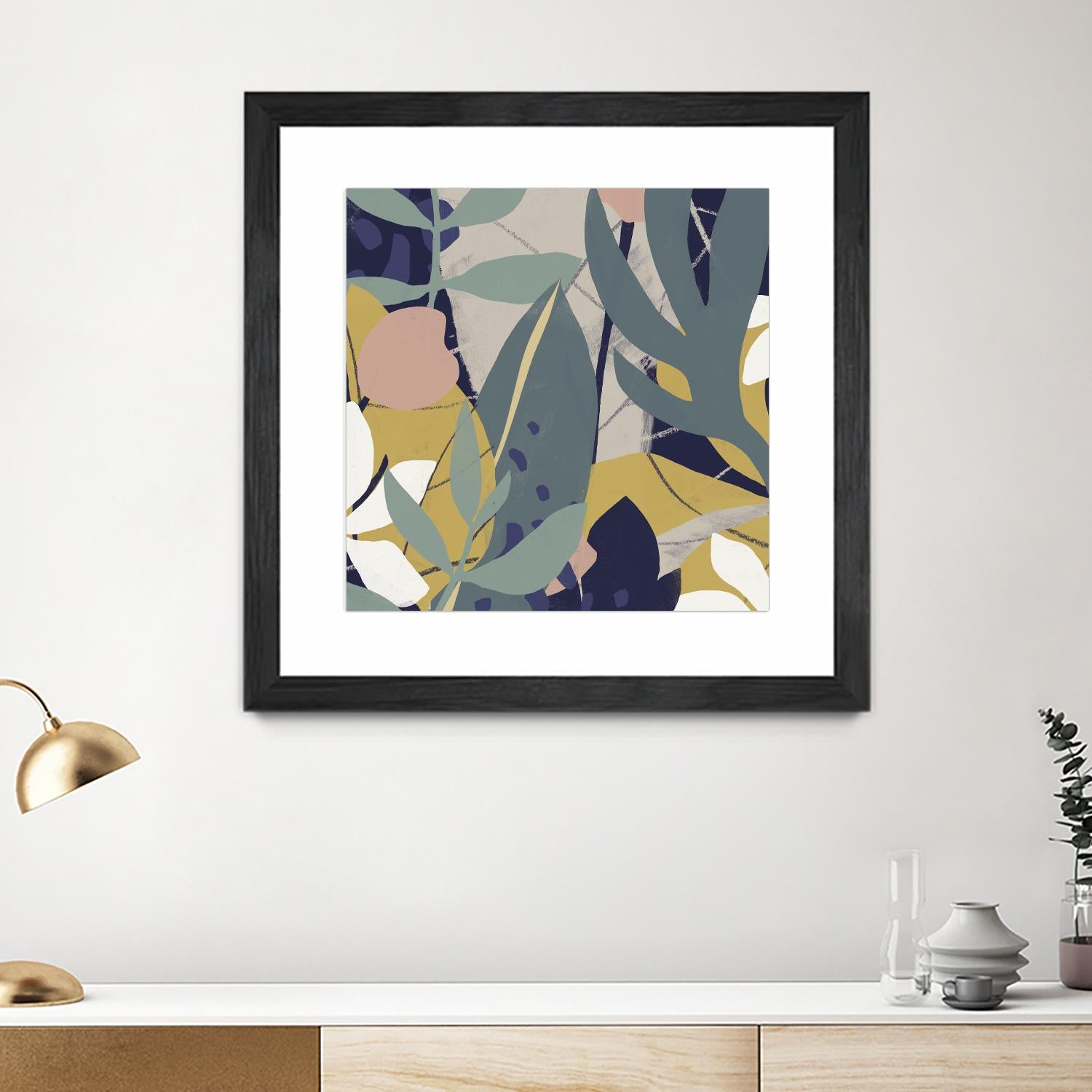 Tropical Attraction II by June Vess on GIANT ART - green coastal & tropical abstract