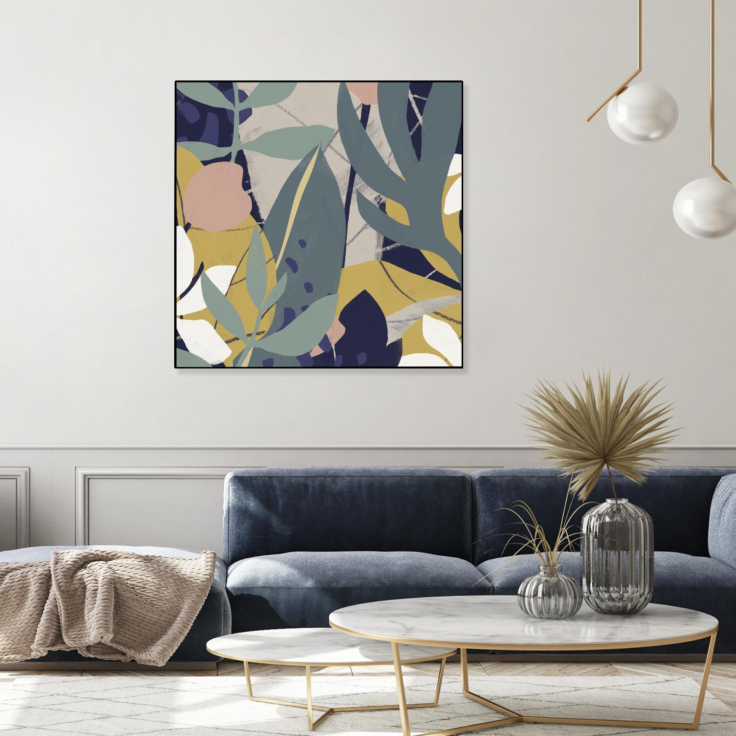 Tropical Attraction II by June Vess on GIANT ART - green coastal & tropical abstract