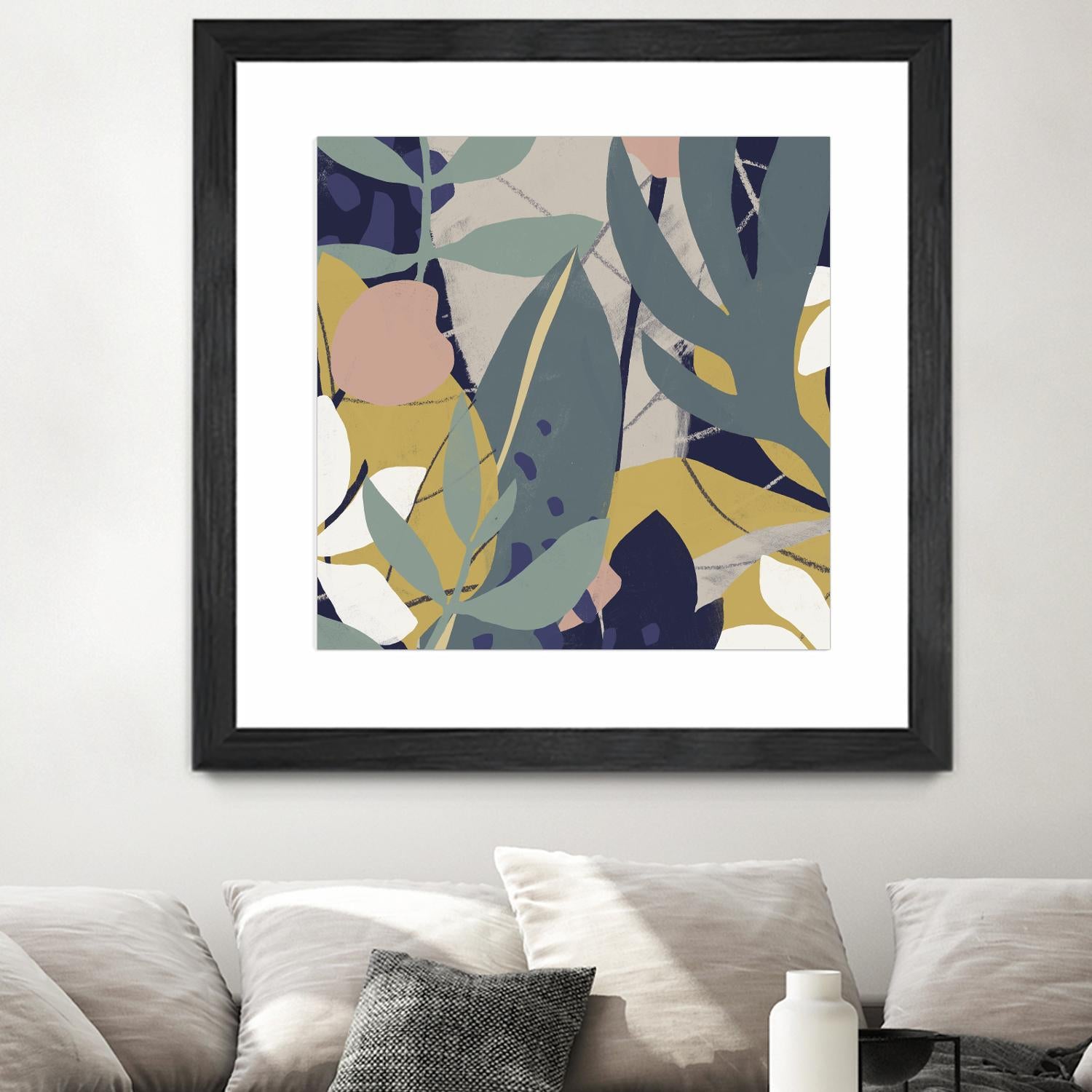 Tropical Attraction II by June Vess on GIANT ART - green coastal & tropical abstract