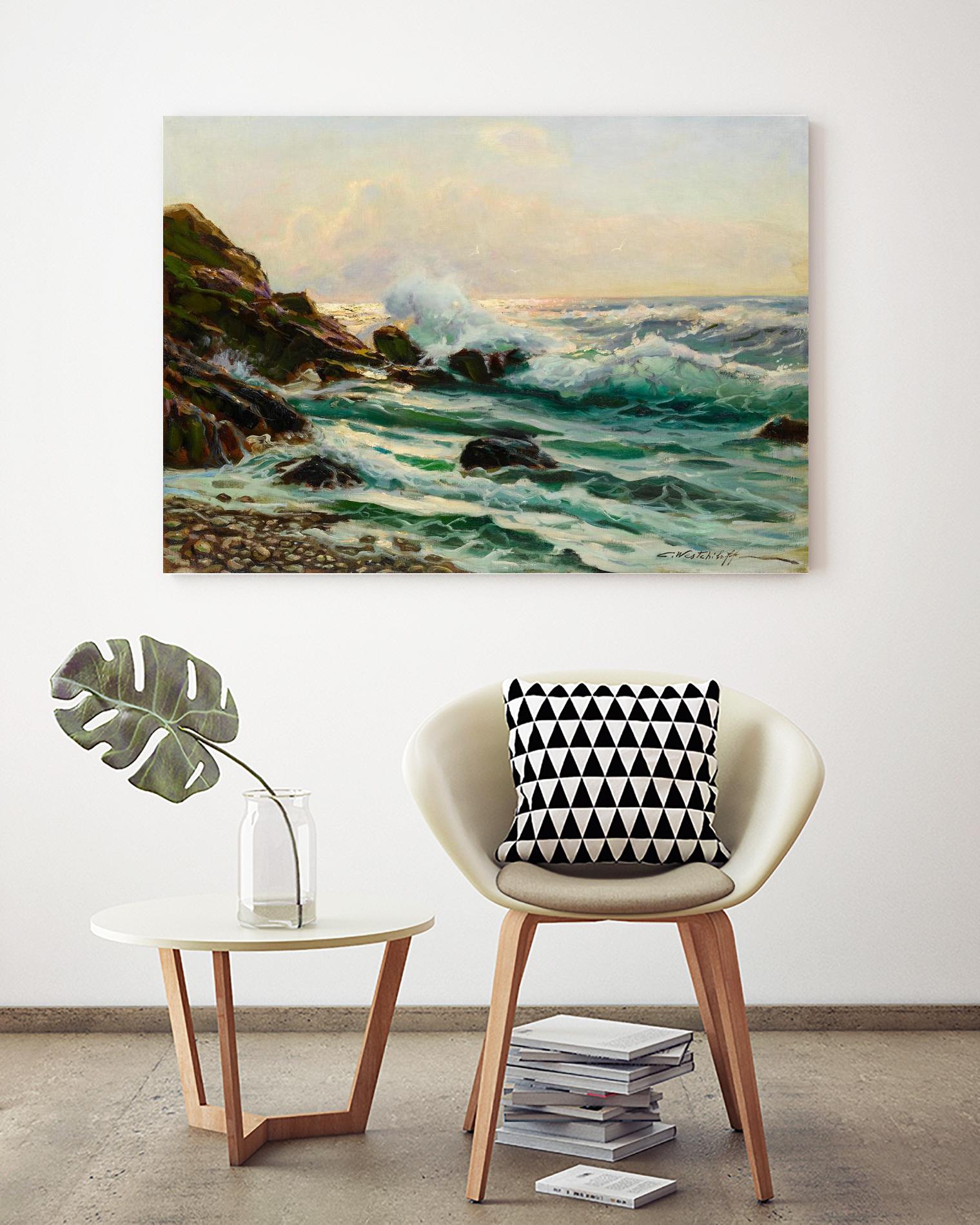 Main Seascape I by Constantin Alexandrovitch Westchiloff on GIANT ART - green coastal & tropical sea