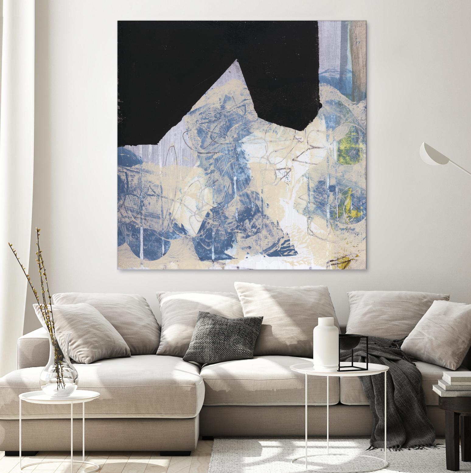 Blue & Black II by Bellissimo Art on GIANT ART - beige abstract abstract