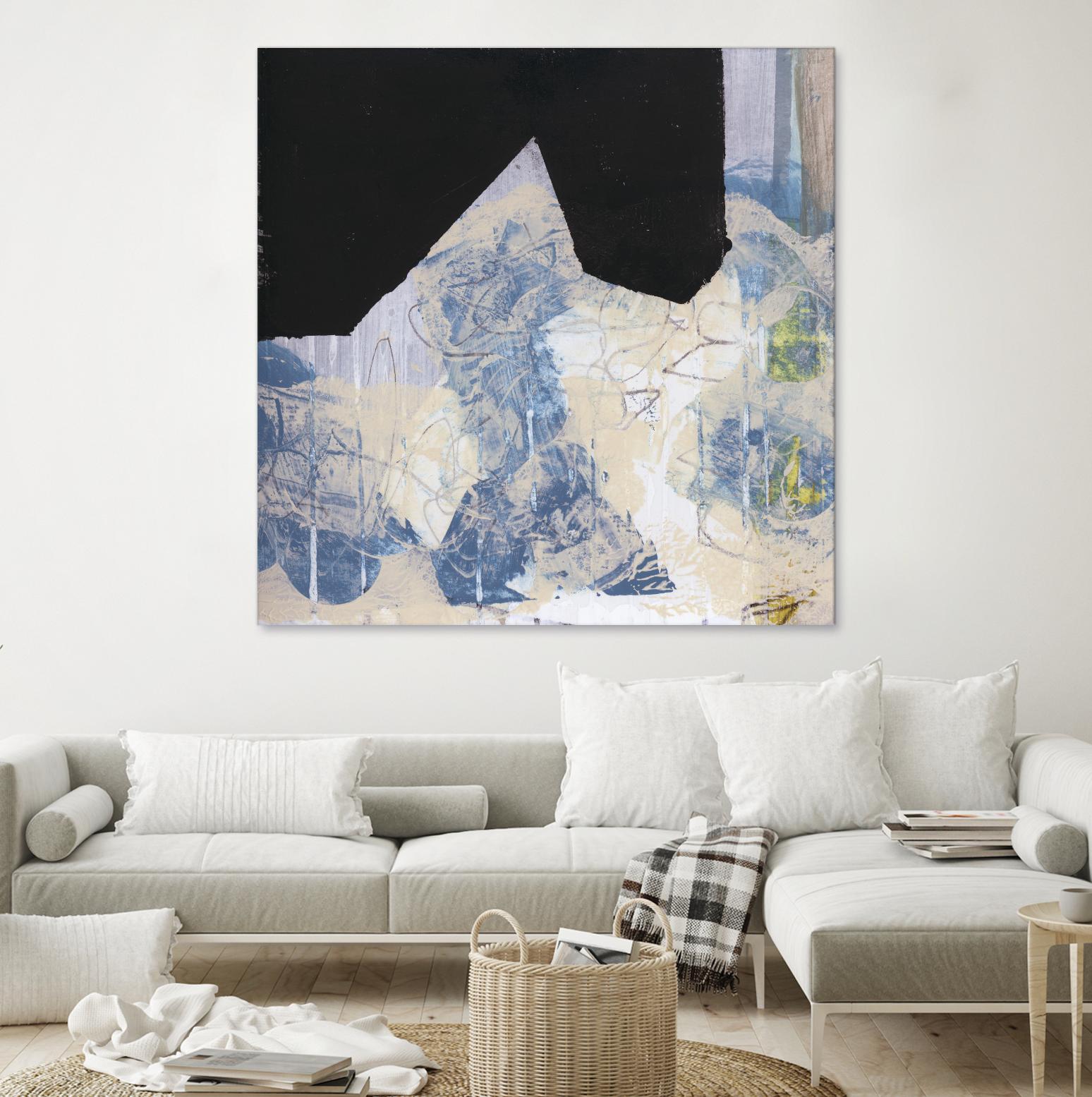 Blue & Black II by Bellissimo Art on GIANT ART - beige abstract abstract
