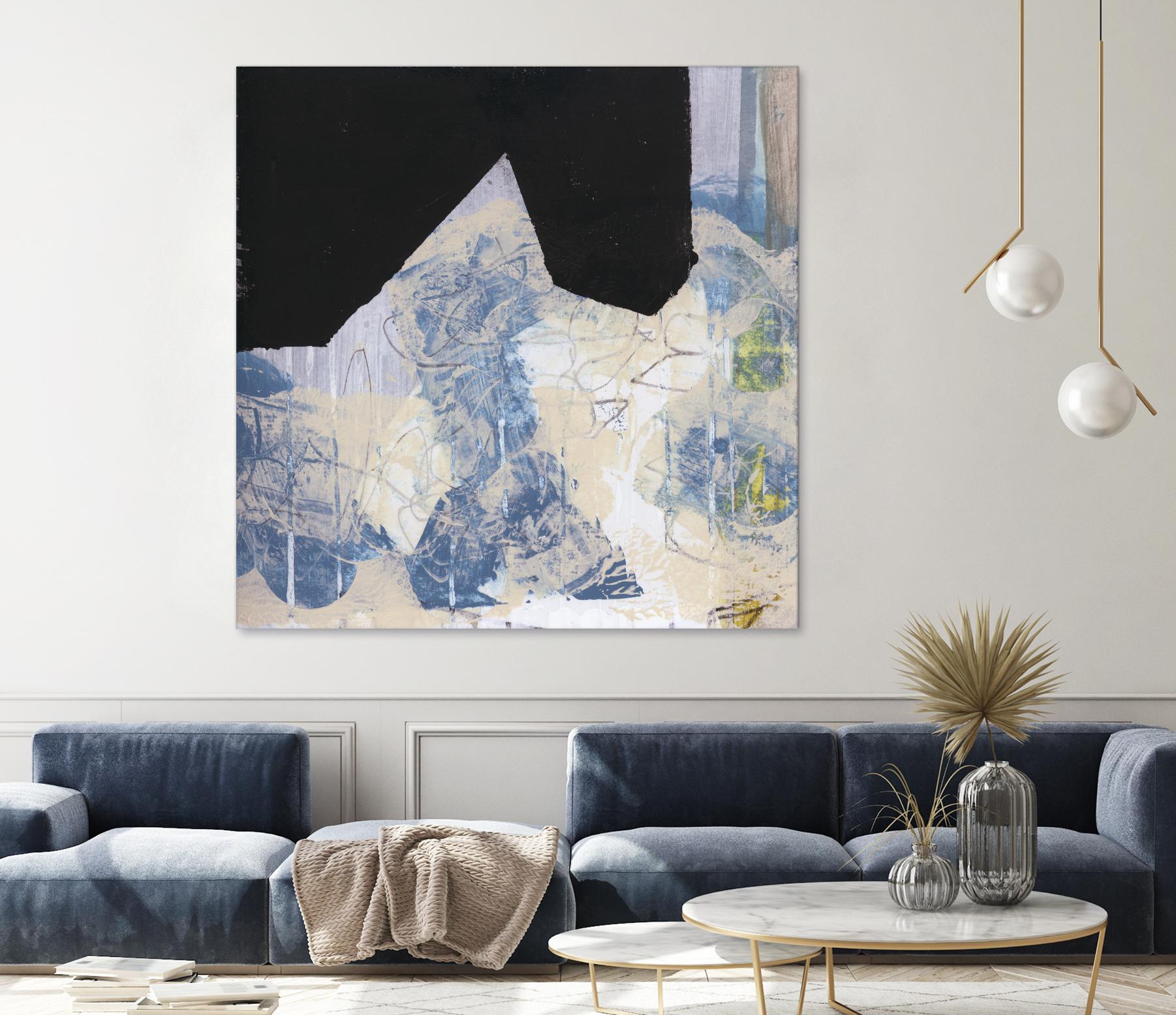 Blue & Black II by Bellissimo Art on GIANT ART - beige abstract abstract