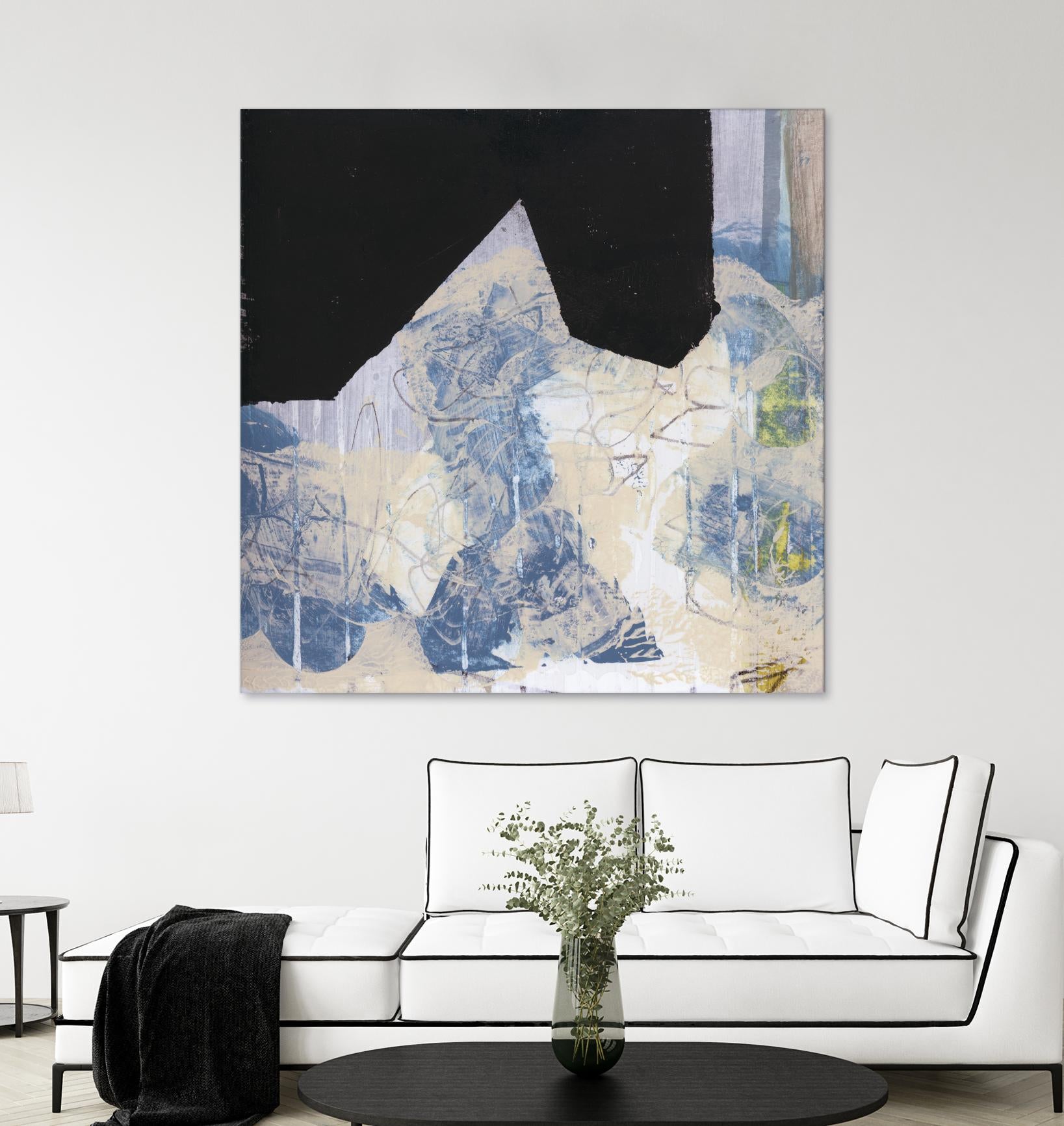 Blue & Black II by Bellissimo Art on GIANT ART - beige abstract abstract