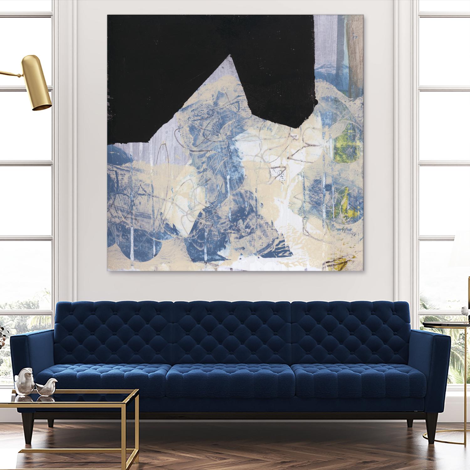 Blue & Black II by Bellissimo Art on GIANT ART - beige abstract abstract