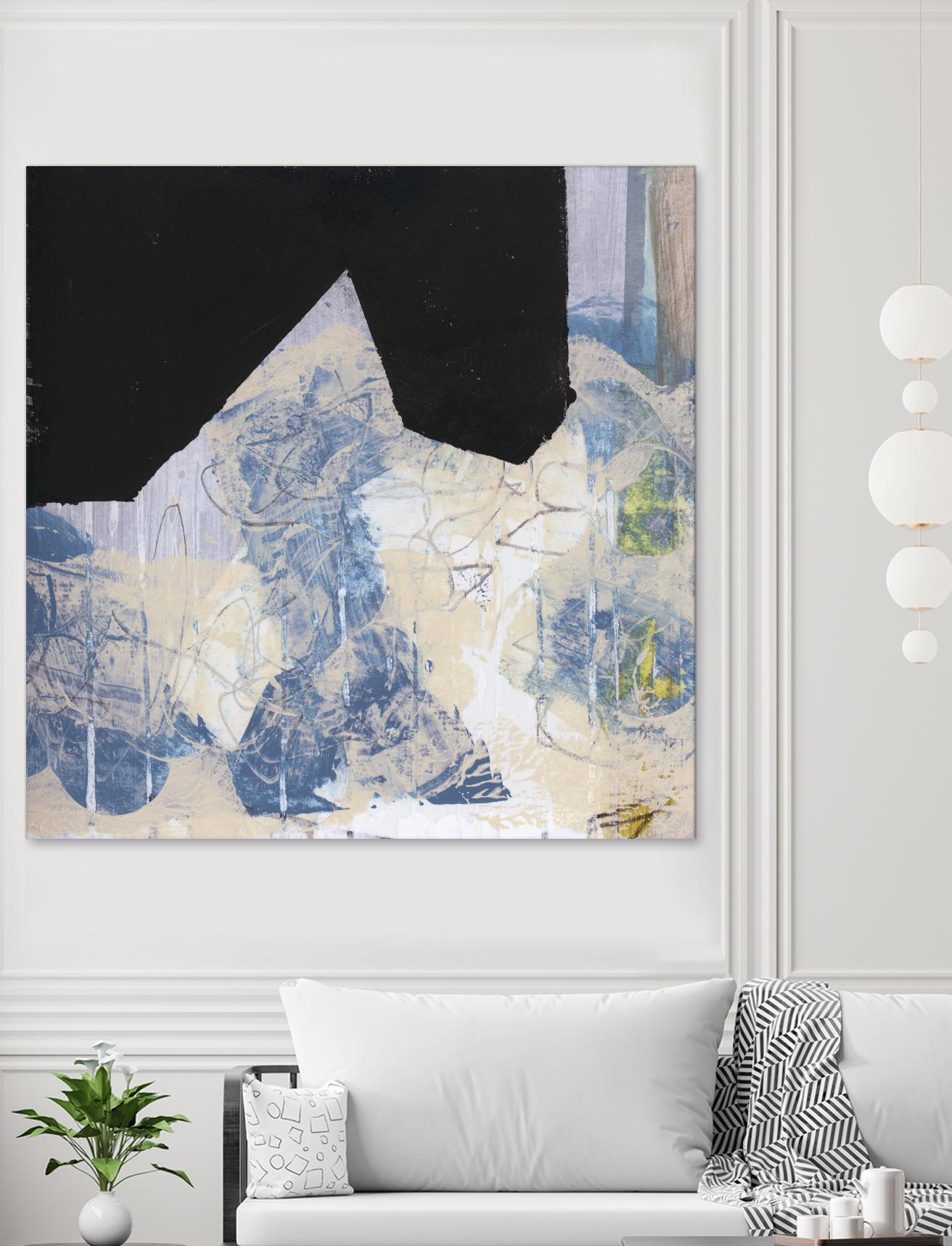 Blue & Black II by Bellissimo Art on GIANT ART - beige abstract abstract