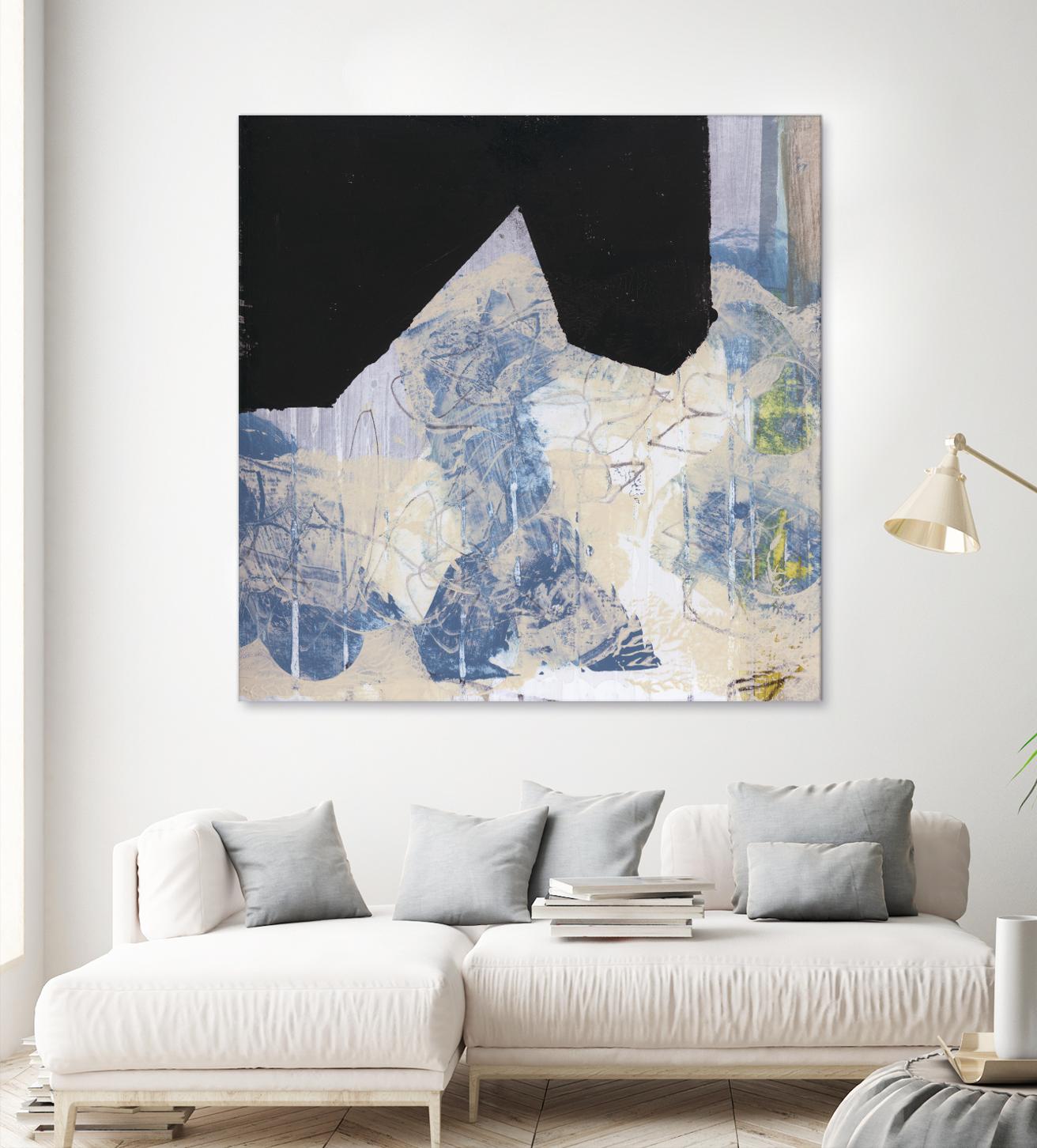 Blue & Black II by Bellissimo Art on GIANT ART - beige abstract abstract