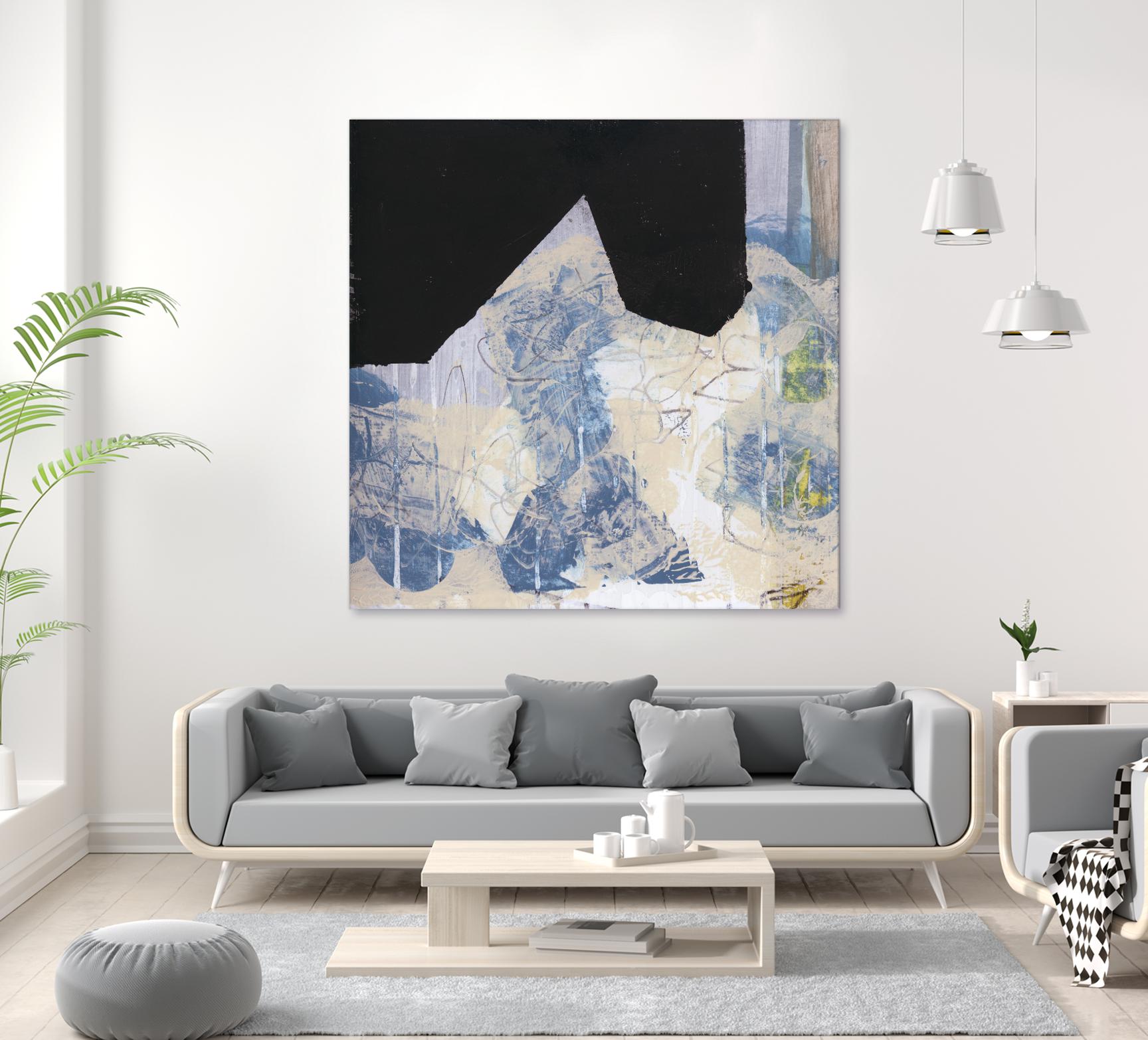 Blue & Black II by Bellissimo Art on GIANT ART - beige abstract abstract