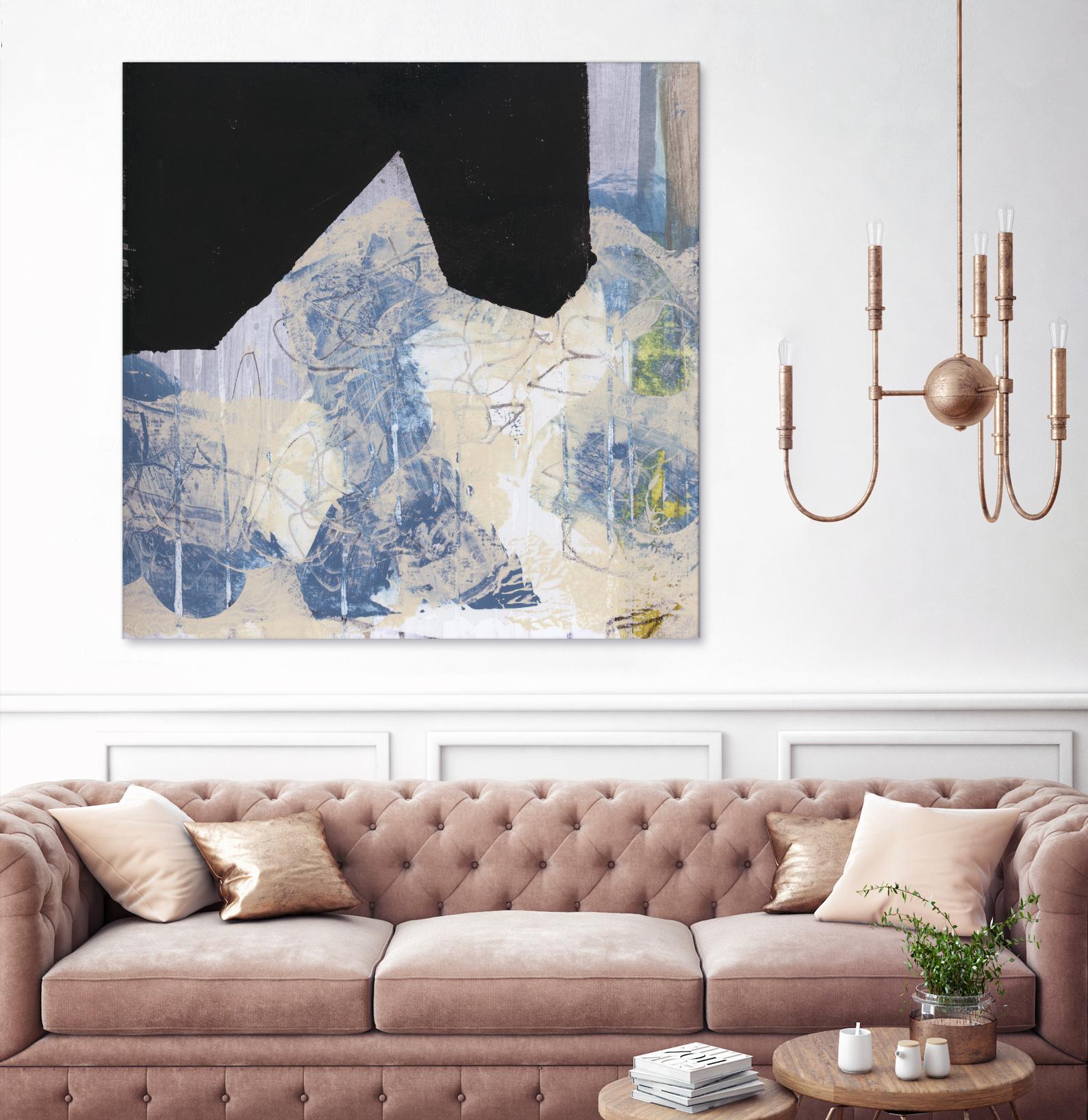 Blue & Black II by Bellissimo Art on GIANT ART - beige abstract abstract