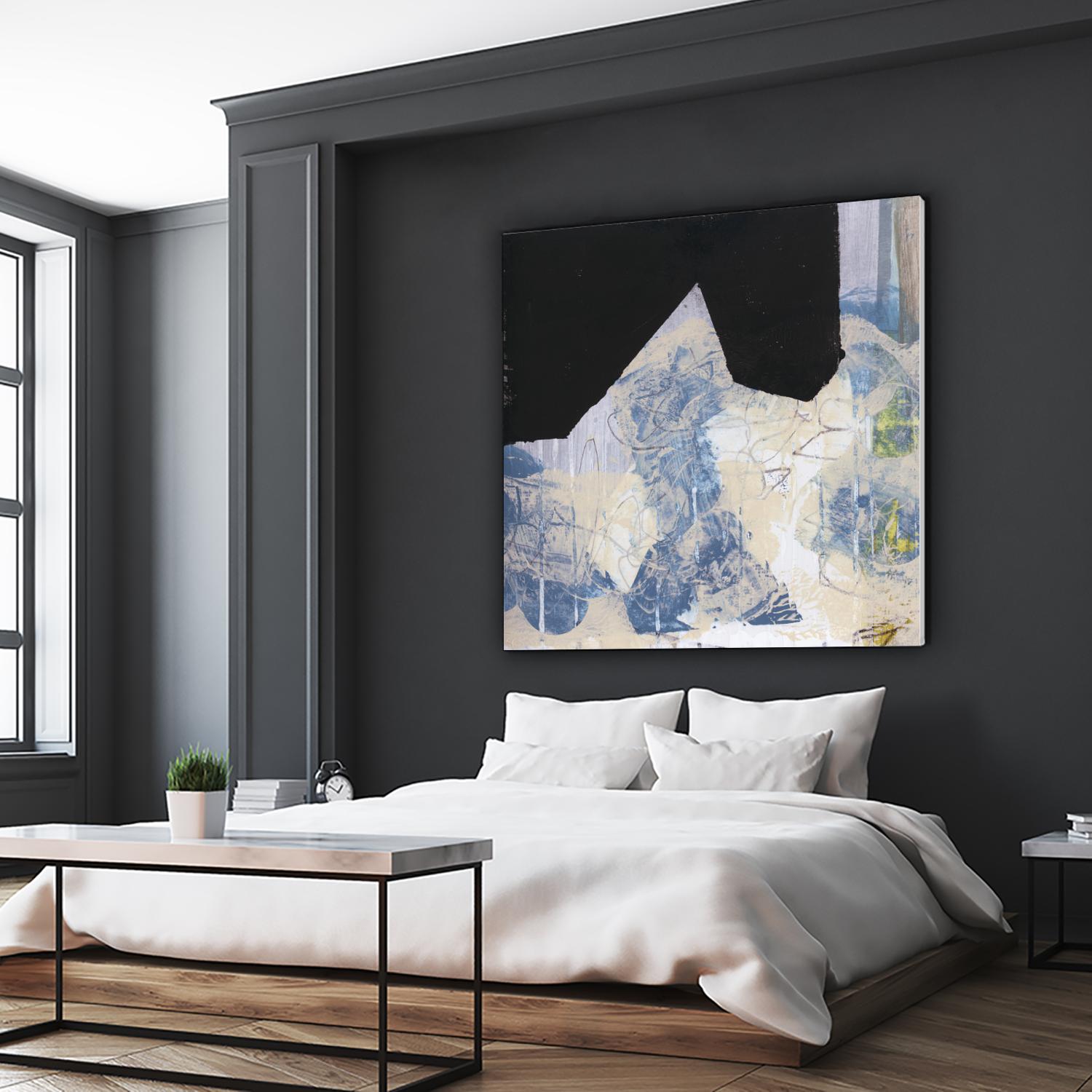 Blue & Black II by Bellissimo Art on GIANT ART - beige abstract abstract