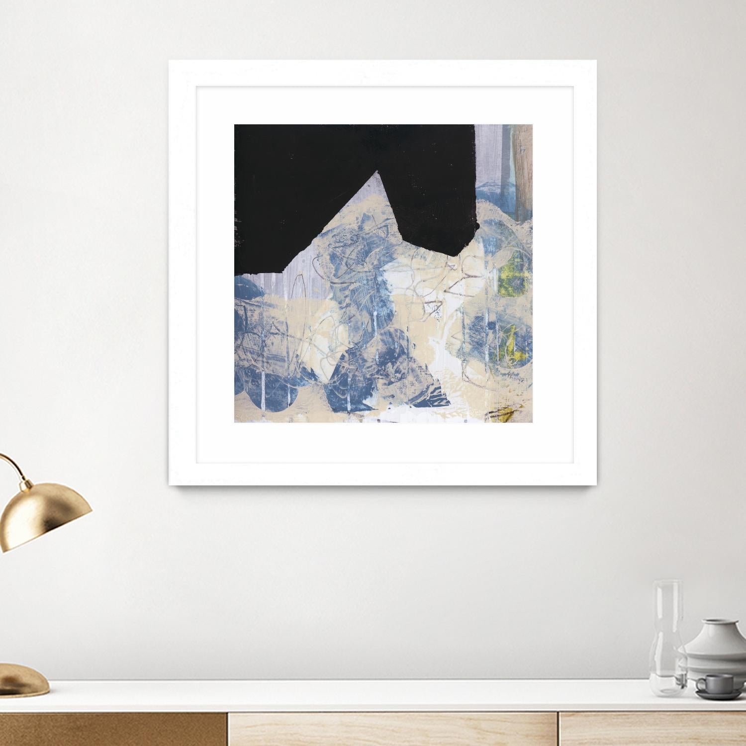 Blue & Black II by Bellissimo Art on GIANT ART - beige abstract abstract