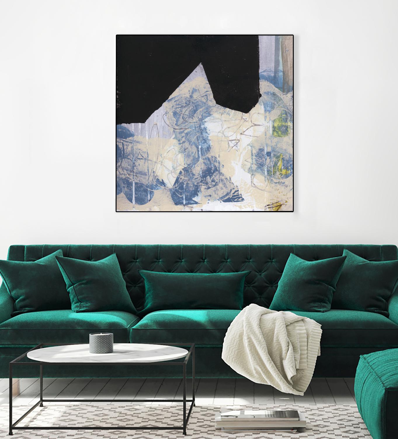 Blue & Black II by Bellissimo Art on GIANT ART - beige abstract abstract