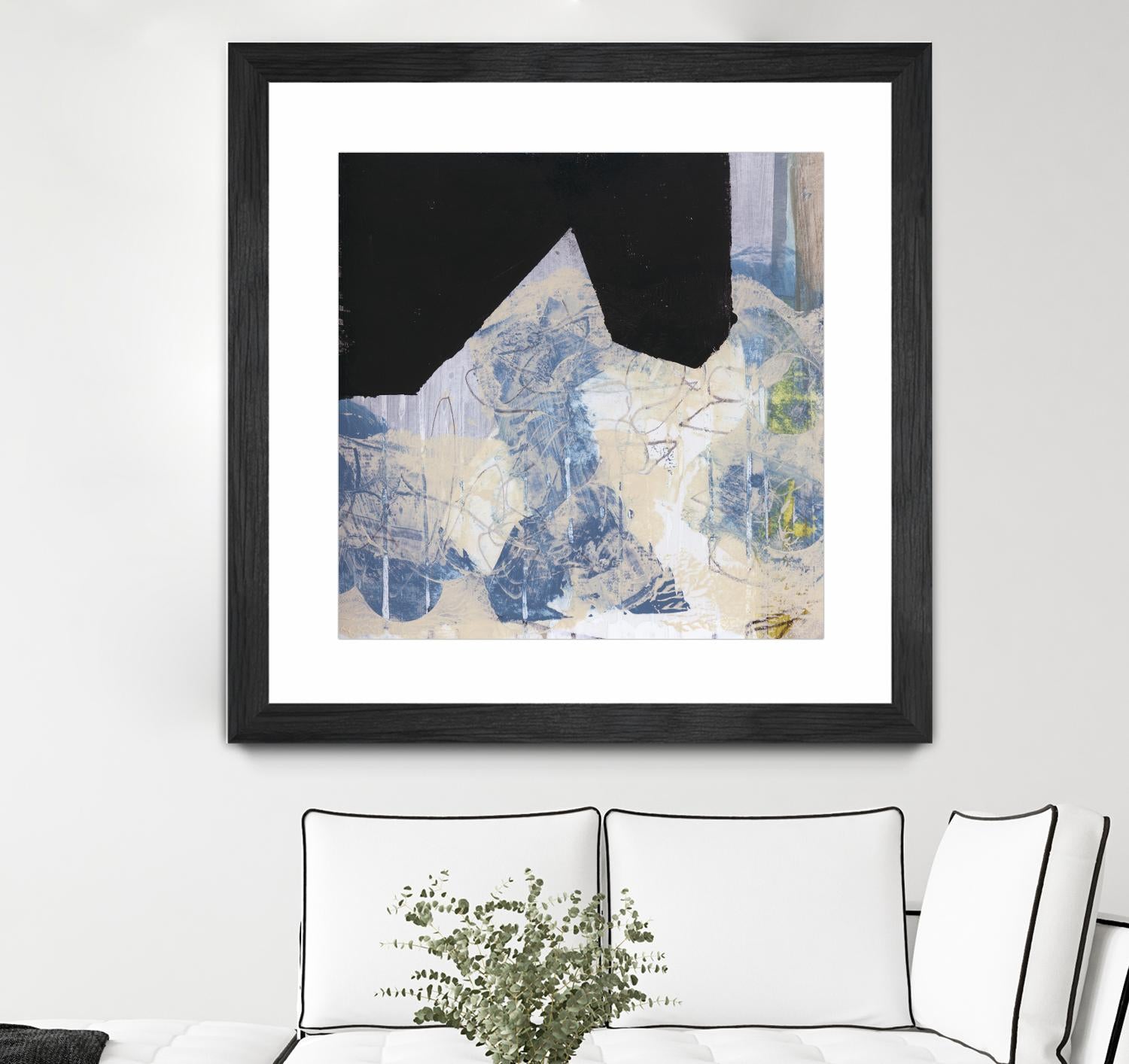 Blue & Black II by Bellissimo Art on GIANT ART - beige abstract abstract