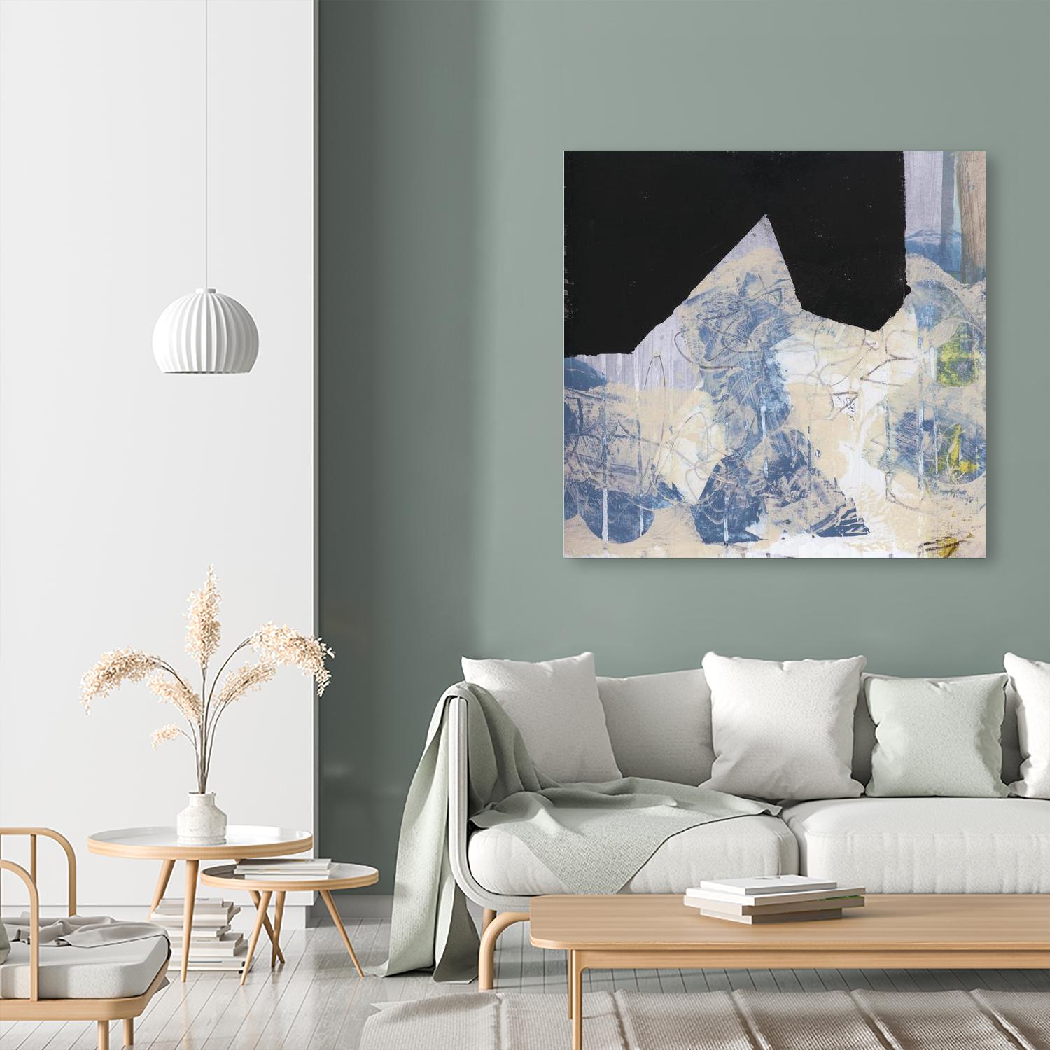 Blue & Black II by Bellissimo Art on GIANT ART - beige abstract abstract