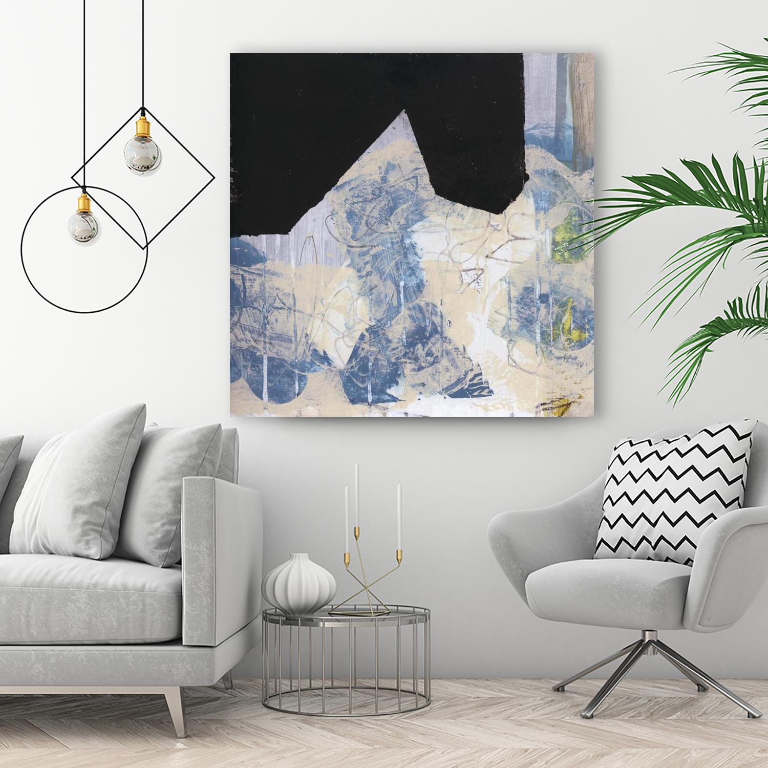 Blue & Black II by Bellissimo Art on GIANT ART - beige abstract abstract