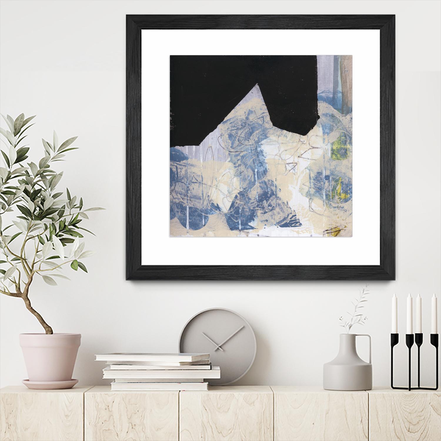 Blue & Black II by Bellissimo Art on GIANT ART - beige abstract abstract