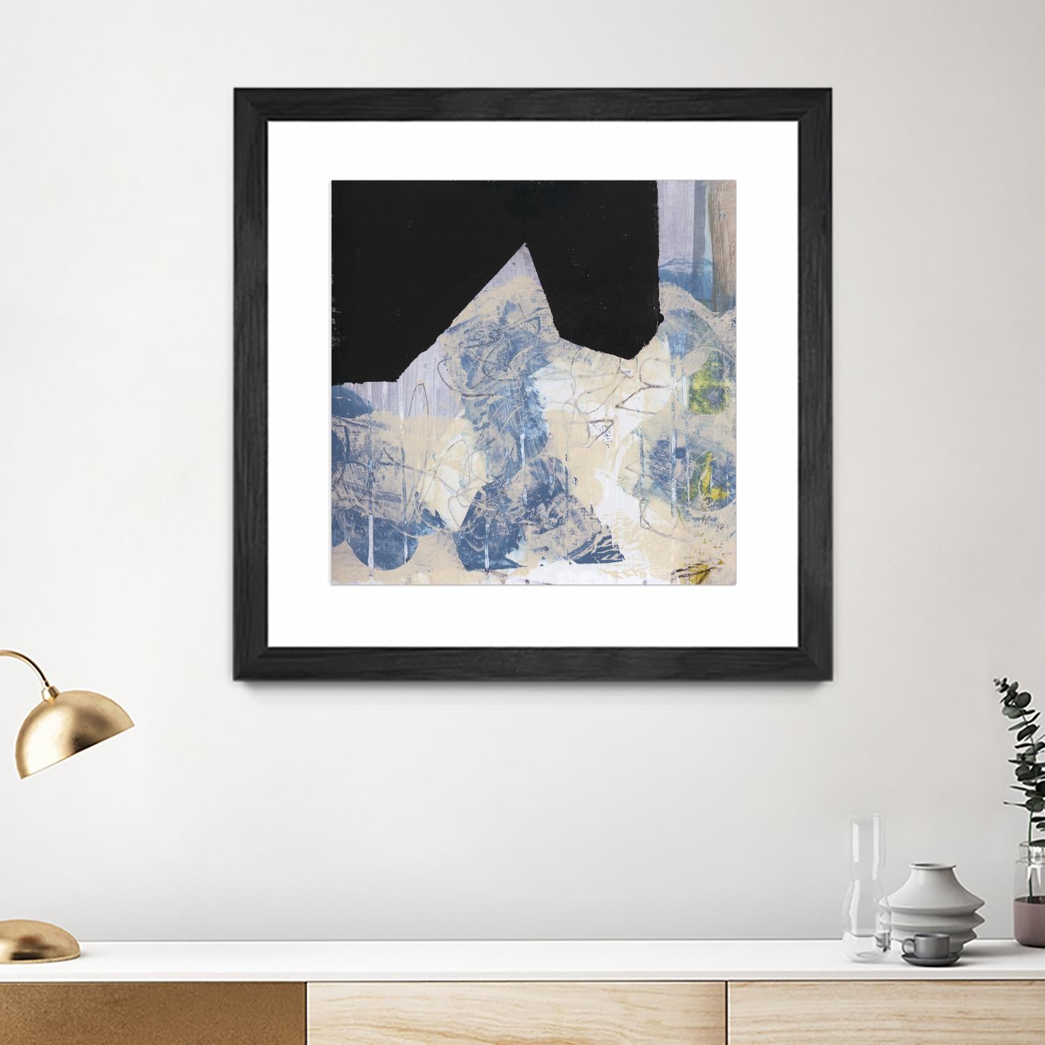 Blue & Black II by Bellissimo Art on GIANT ART - beige abstract abstract