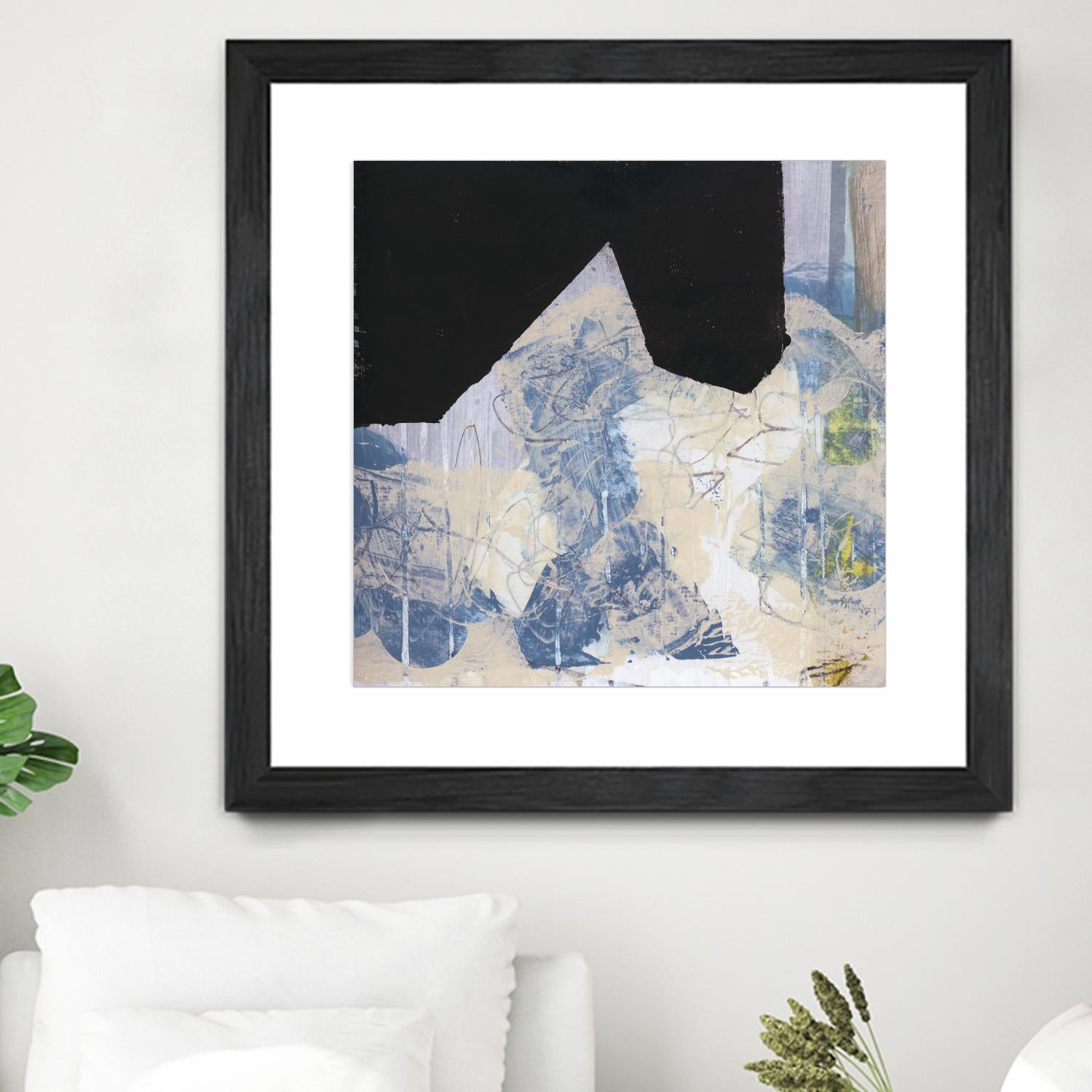 Blue & Black II by Bellissimo Art on GIANT ART - beige abstract abstract