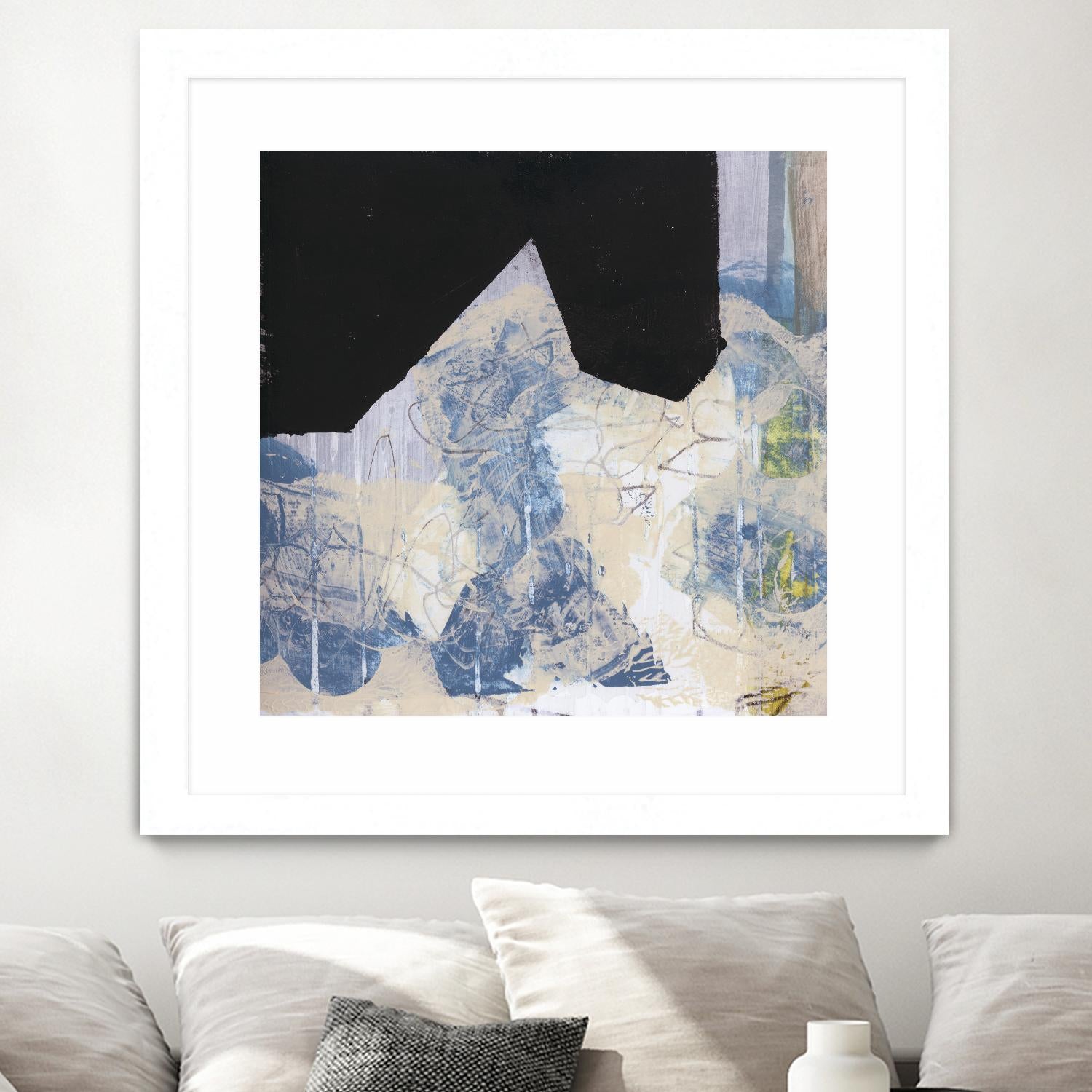 Blue & Black II by Bellissimo Art on GIANT ART - beige abstract abstract