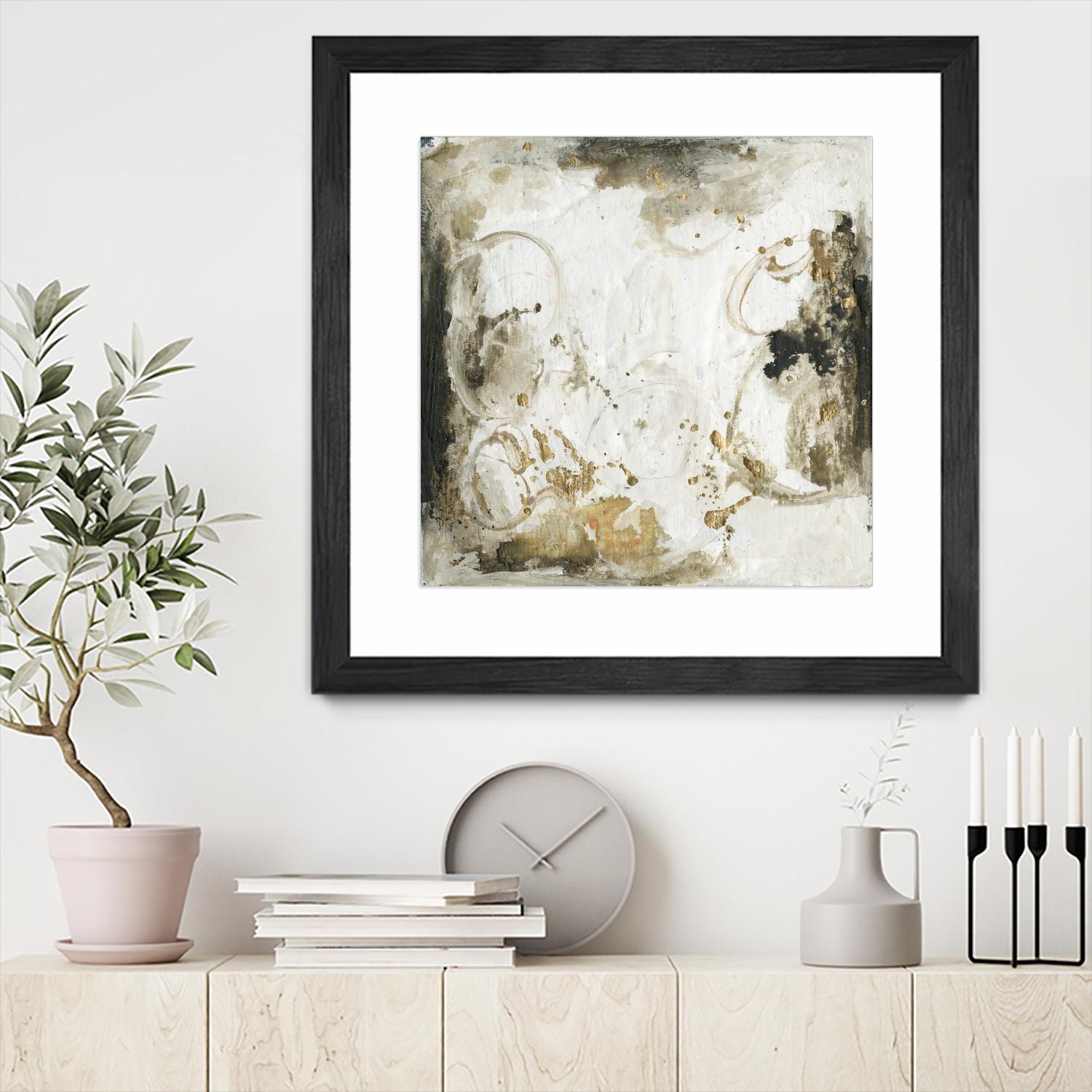 Friendship III by Joyce Combs on GIANT ART - gold abstract abstract