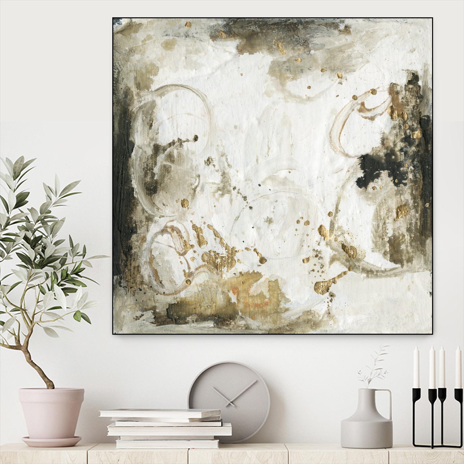 Friendship III by Joyce Combs on GIANT ART - gold abstract abstract