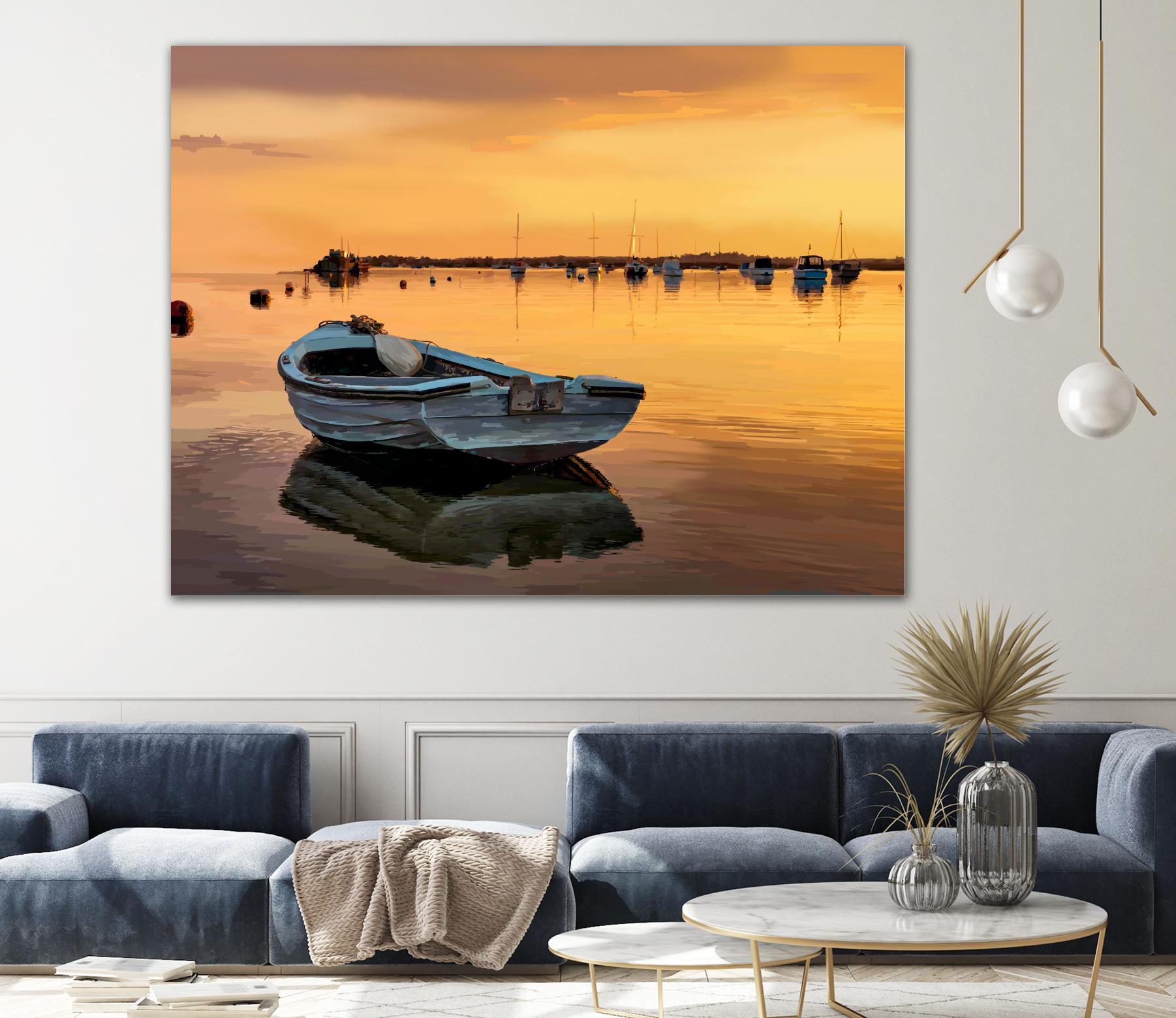 In the Golden Light III by Emily Kalina on GIANT ART - orange coastal & tropical horizon