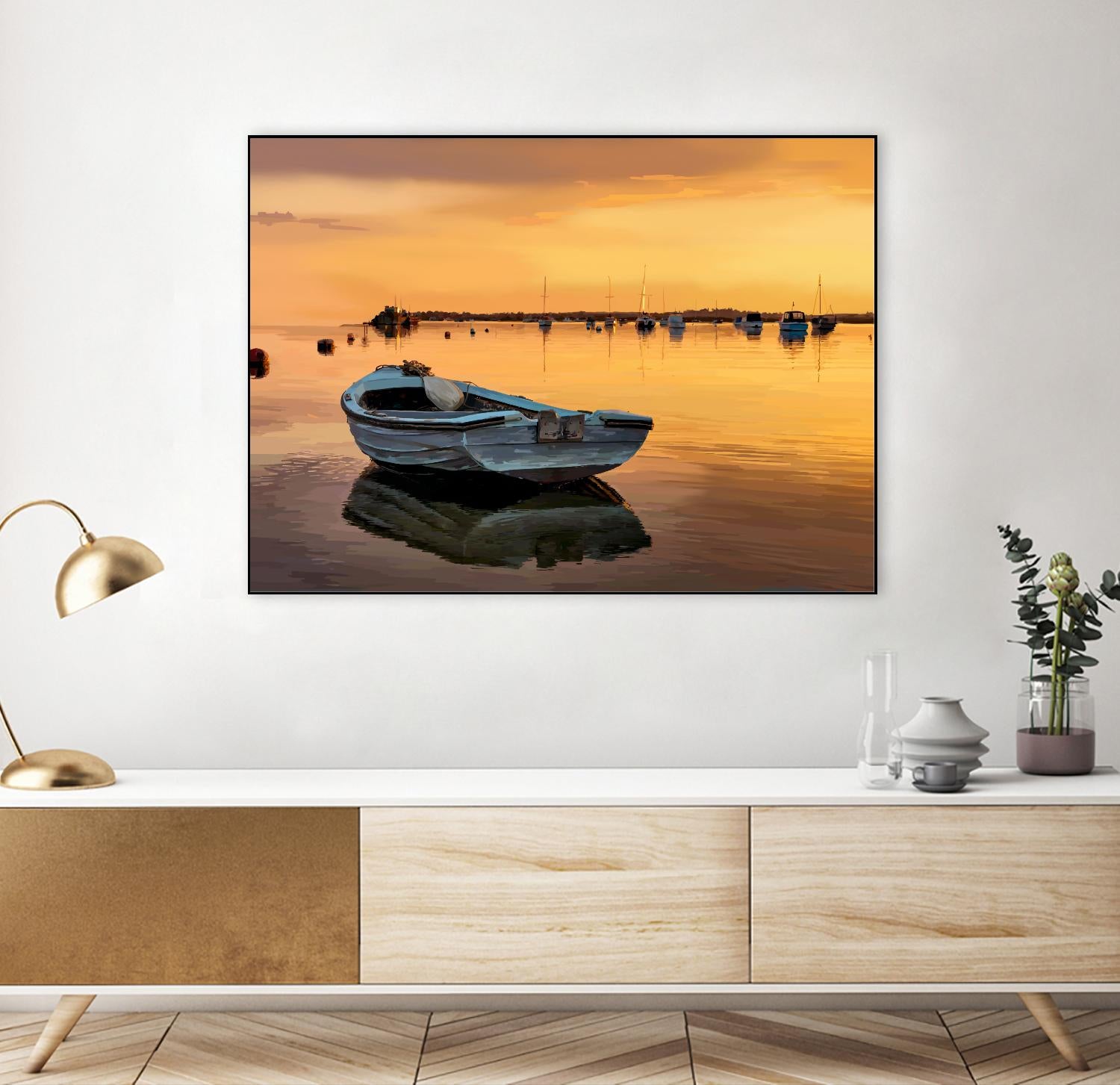 In the Golden Light III by Emily Kalina on GIANT ART - orange coastal & tropical horizon