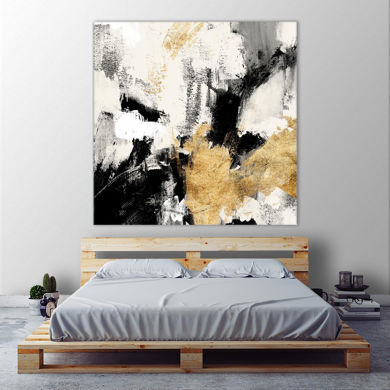 Neutral Gold Collage II by Victoria Borges on GIANT ART - gold abstract abstract