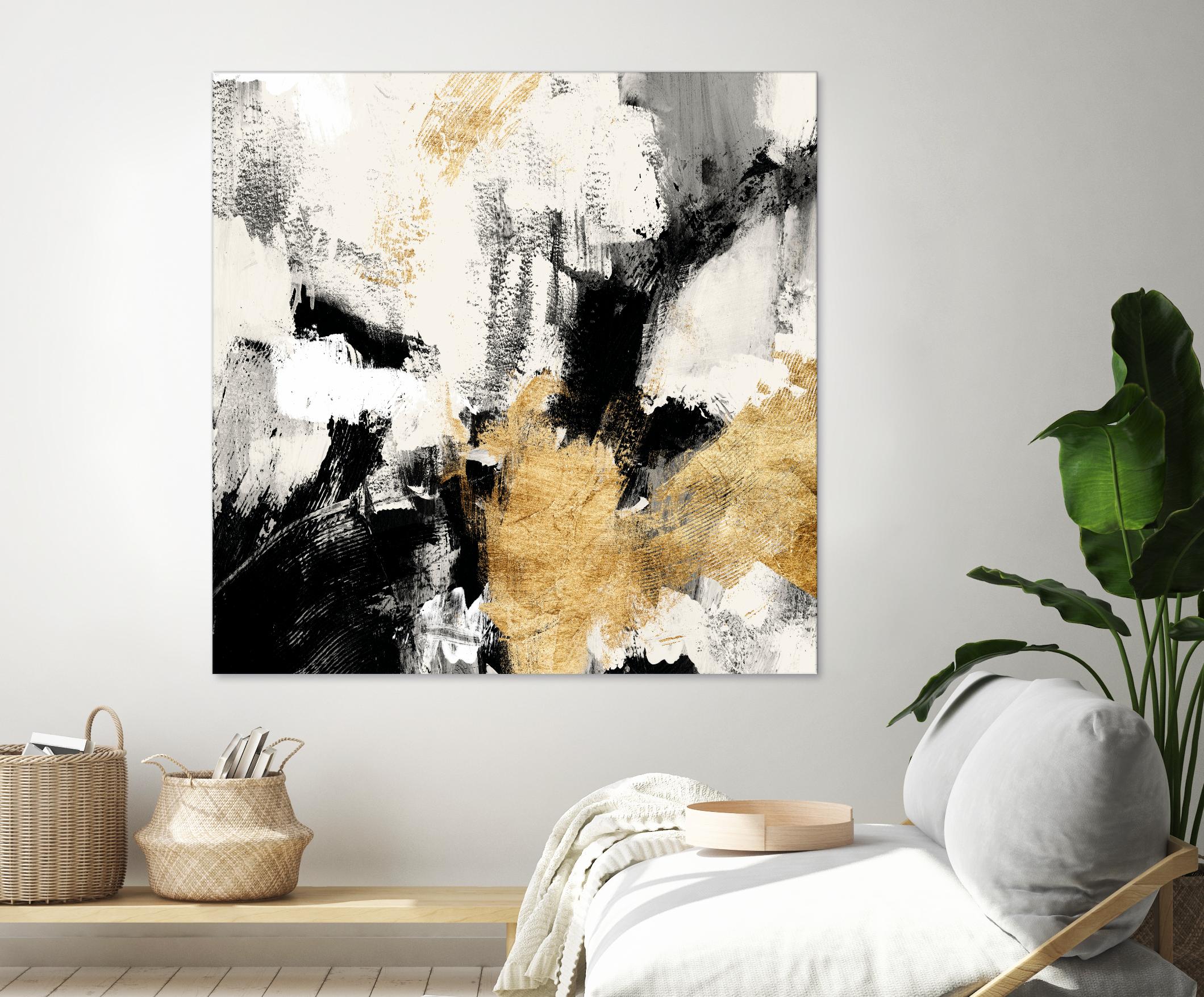 Neutral Gold Collage II by Victoria Borges on GIANT ART - gold abstract abstract